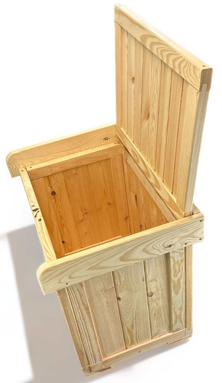 promadino Kissenbox »Patrick«, mit blauer Sitzauflage