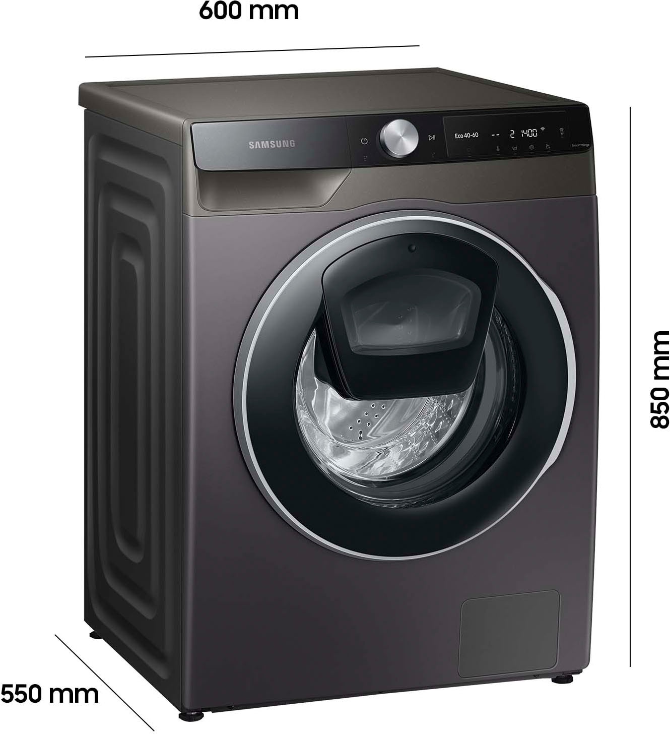 Samsung Waschmaschine »WW80T654ALX«, WW6500T INOX, WW80T654ALX, 8 kg, 1400 U/min, AddWash™