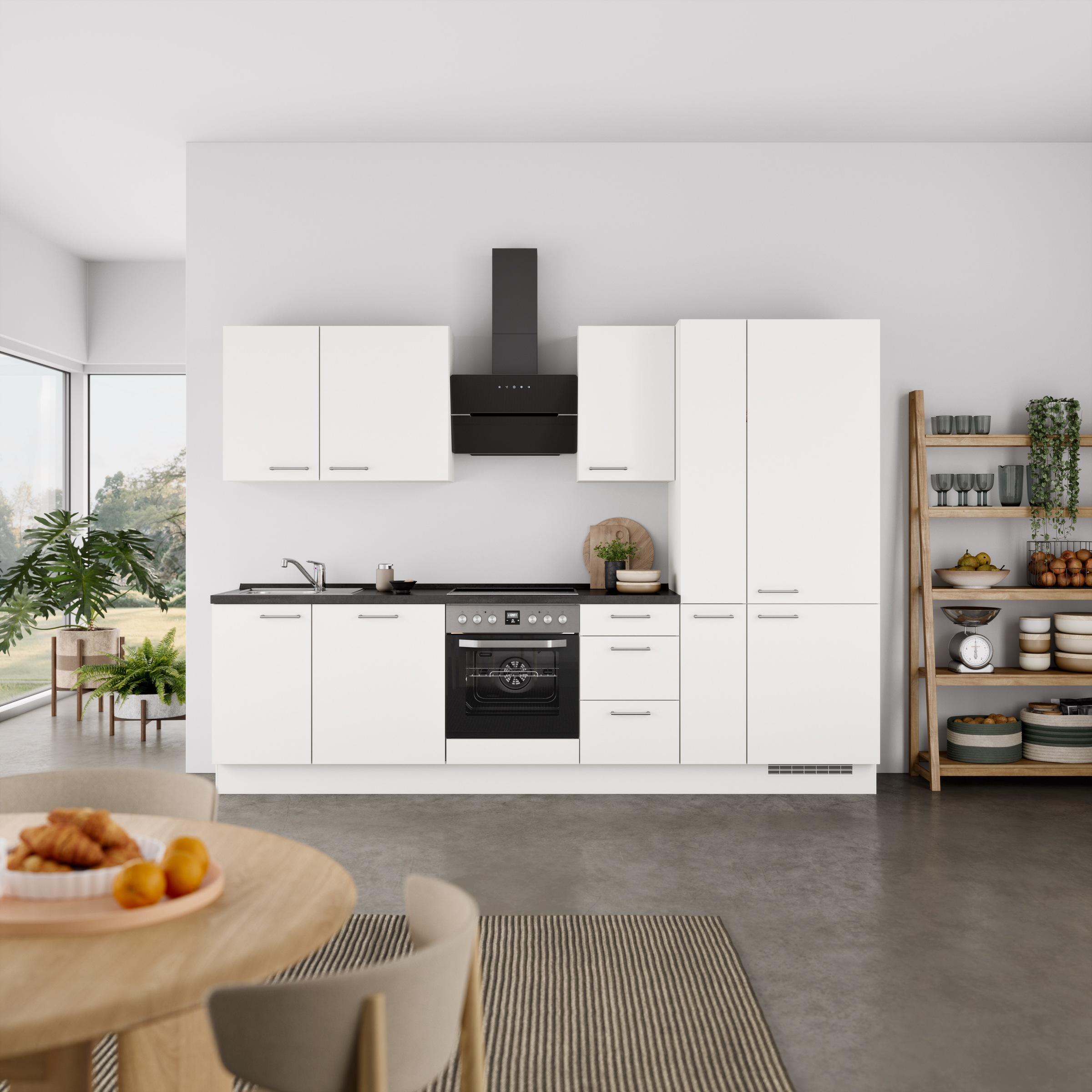 nobilia® Küchenzeile »"Laser II", Ausrichtung wählbar, Breite 300 cm« vormo günstig online kaufen