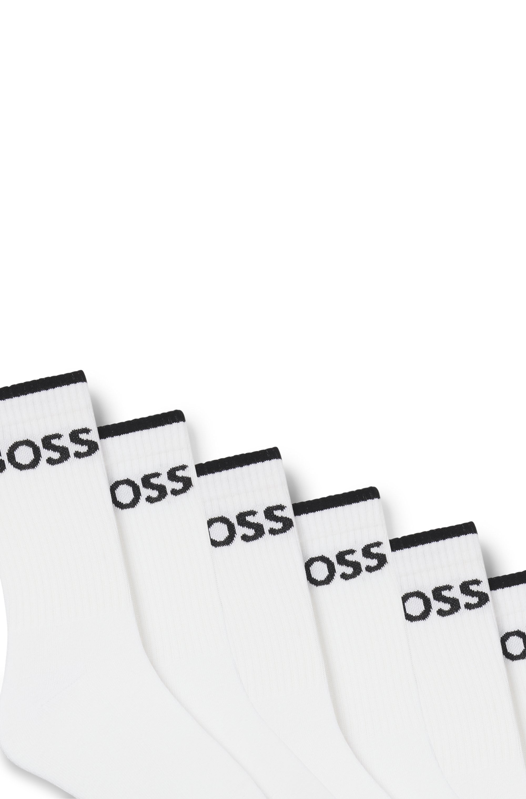 BOSS Businesssocken »6P QS Stripe CC«, (Packung, 6 Paar, 6er), mit BOSS Schriftzug