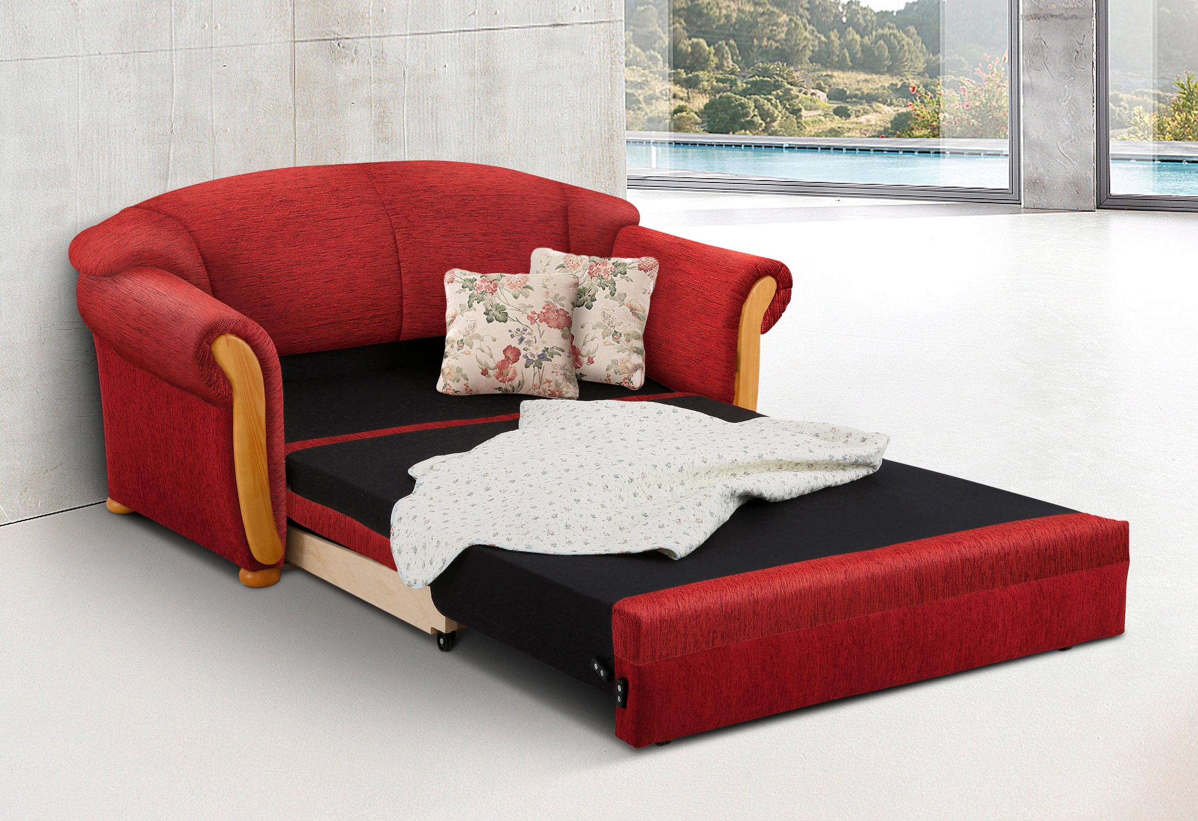 Home affaire 2-Sitzer »Milano, Schlafsofa im Landhaus-Stil, bequem, Liegefläche 188/124cm«, mit Bettfunktion