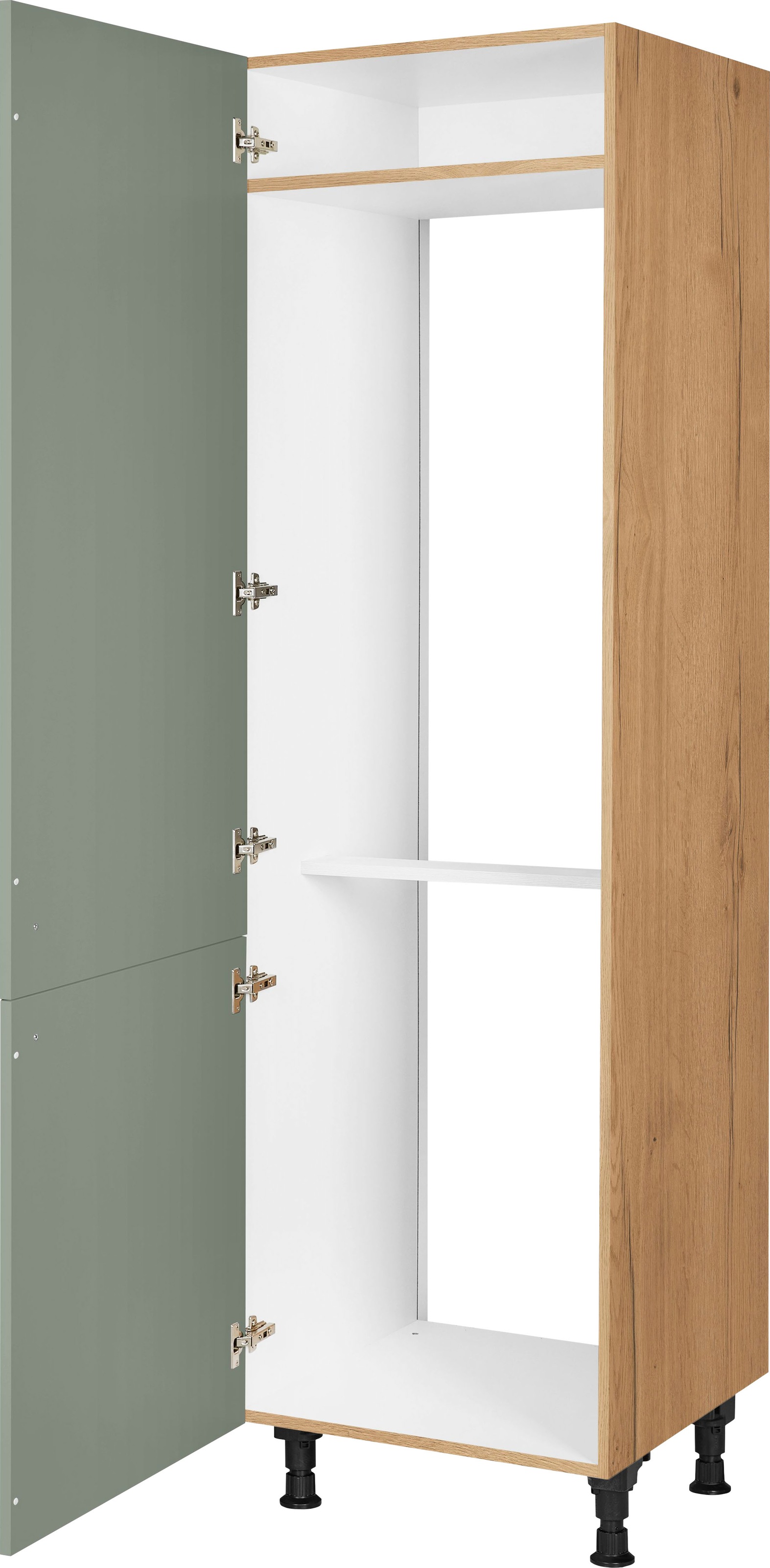 nobilia® Kühlmodul »"Cascada", für ein Kühl- und Gefrierschrank, Ausrichtung wählbar«, vormontiert, Ausrichtung wählbar, Breite/Höhe: 60/216,6 cm