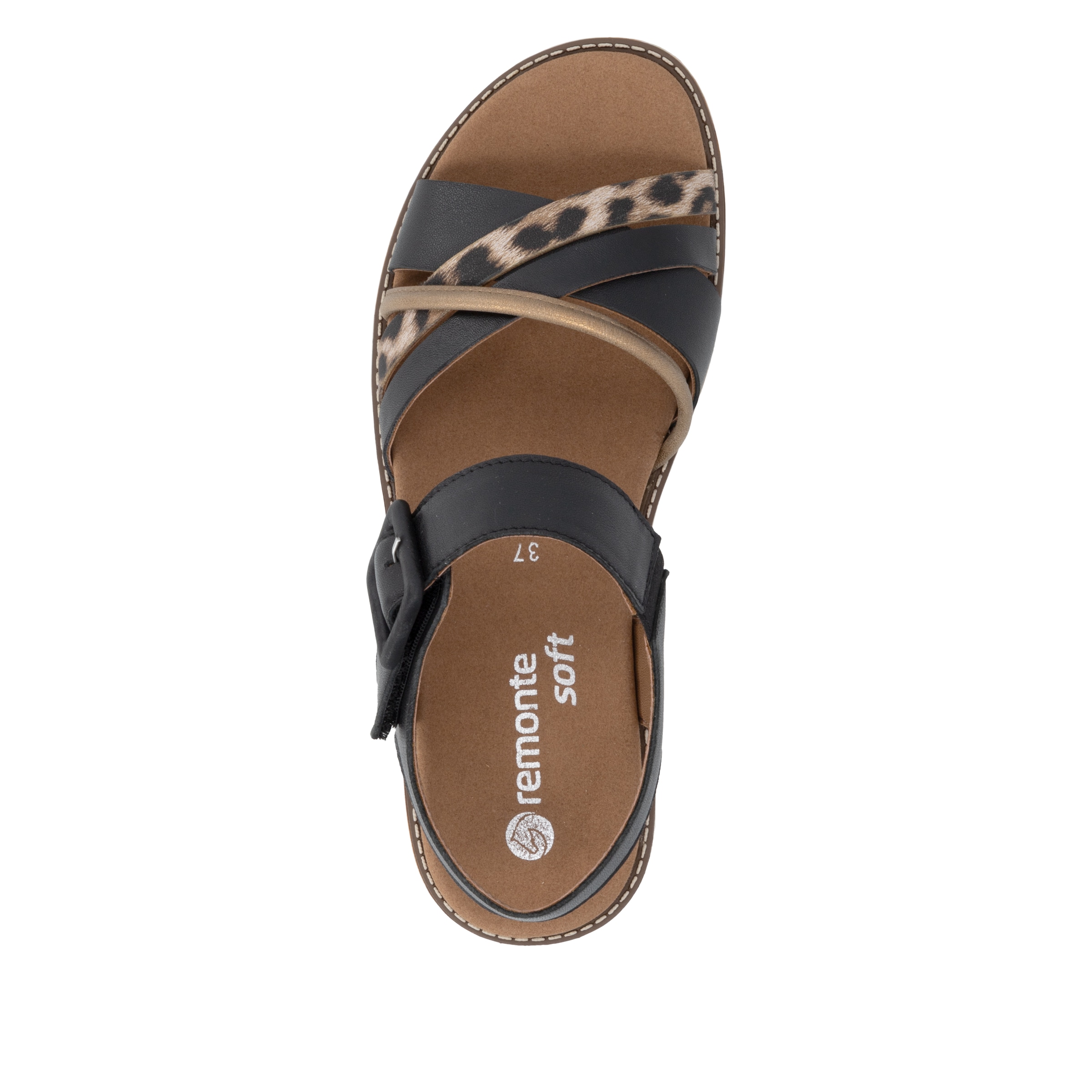 Remonte Sandale  Sommerschuh, Sandalette mit Softfußbett und Klettverschluss
