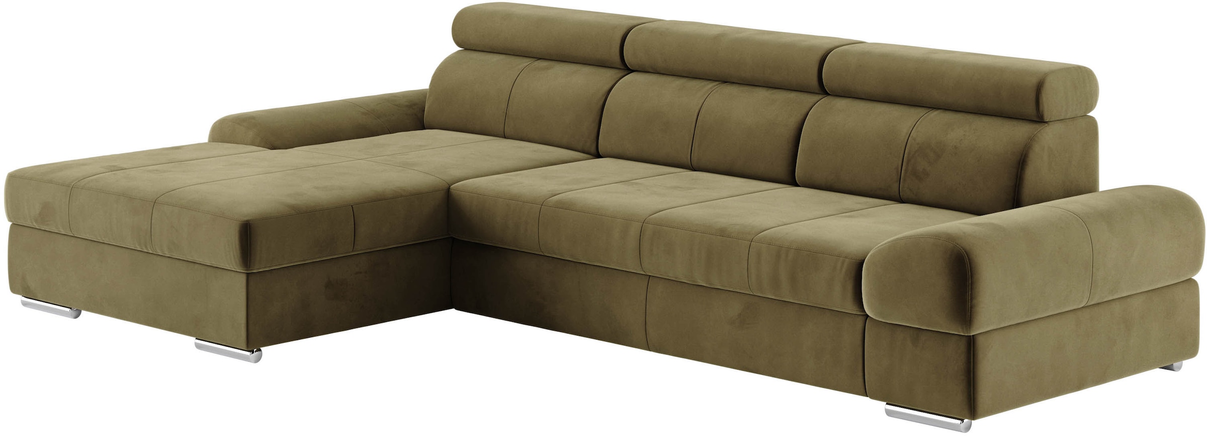 sit&more Ecksofa »Broadway L-Form«, inklusive Kopfteilverstellung, wahlweise mit Bettfunktion