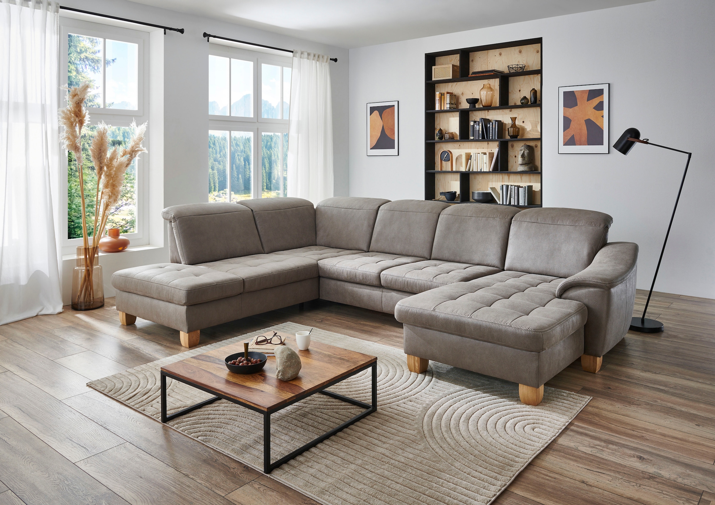 Die PlanBar Wohnlandschaft »PP-LA23145 U-Form« inkl. Kopfpolsterverstellung, Federkernpolsterung