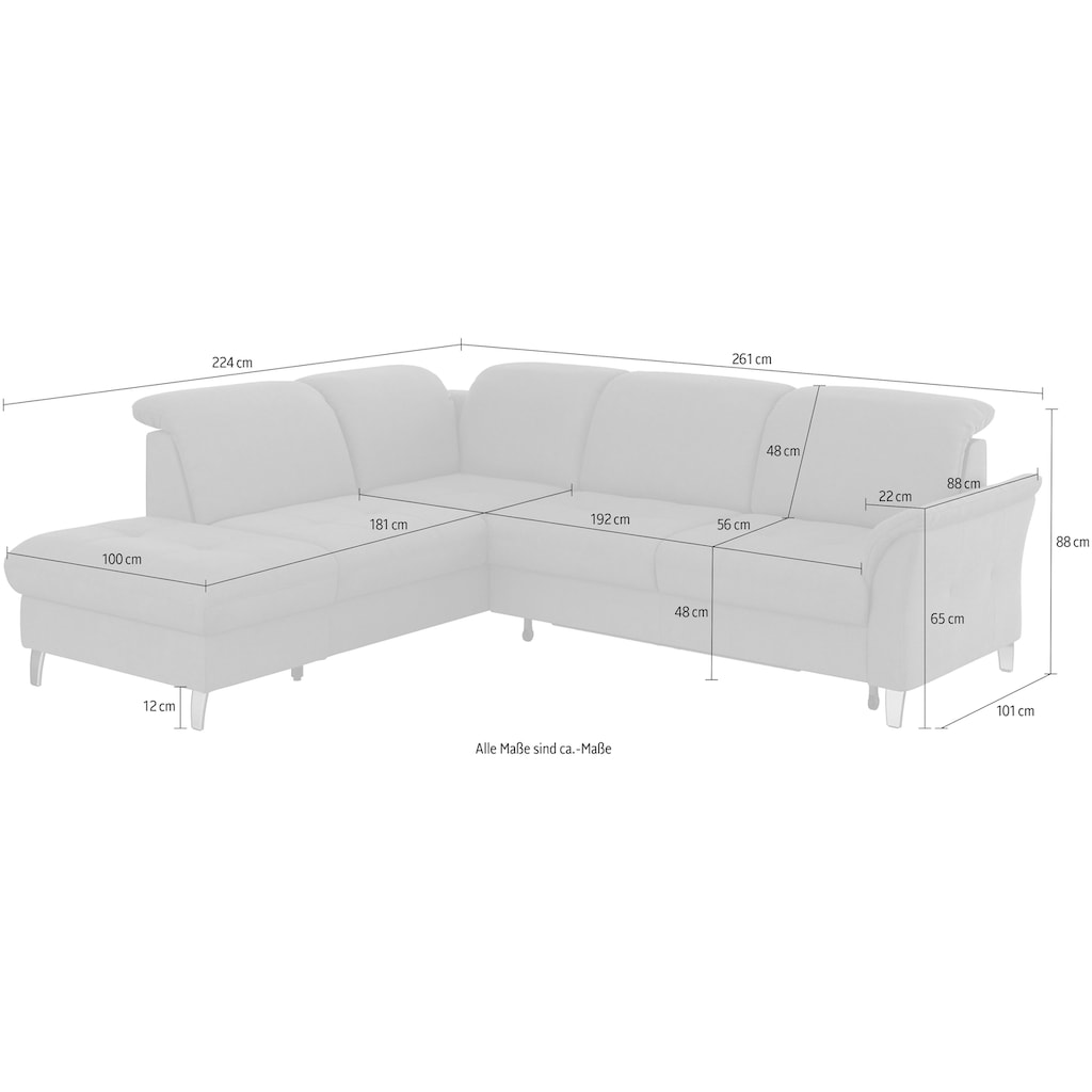 sit&more Ecksofa »Maggiore«