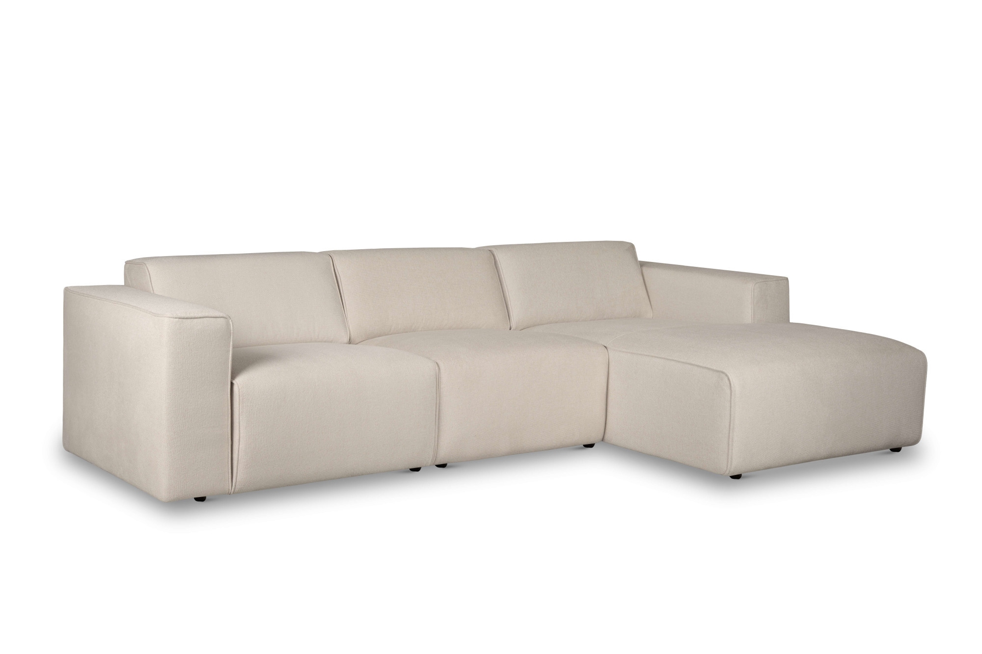 andas Ecksofa »Noord«, L-Form, mit Kedernaht, Breite 281 cm, Cord, Struktur, Webstoff