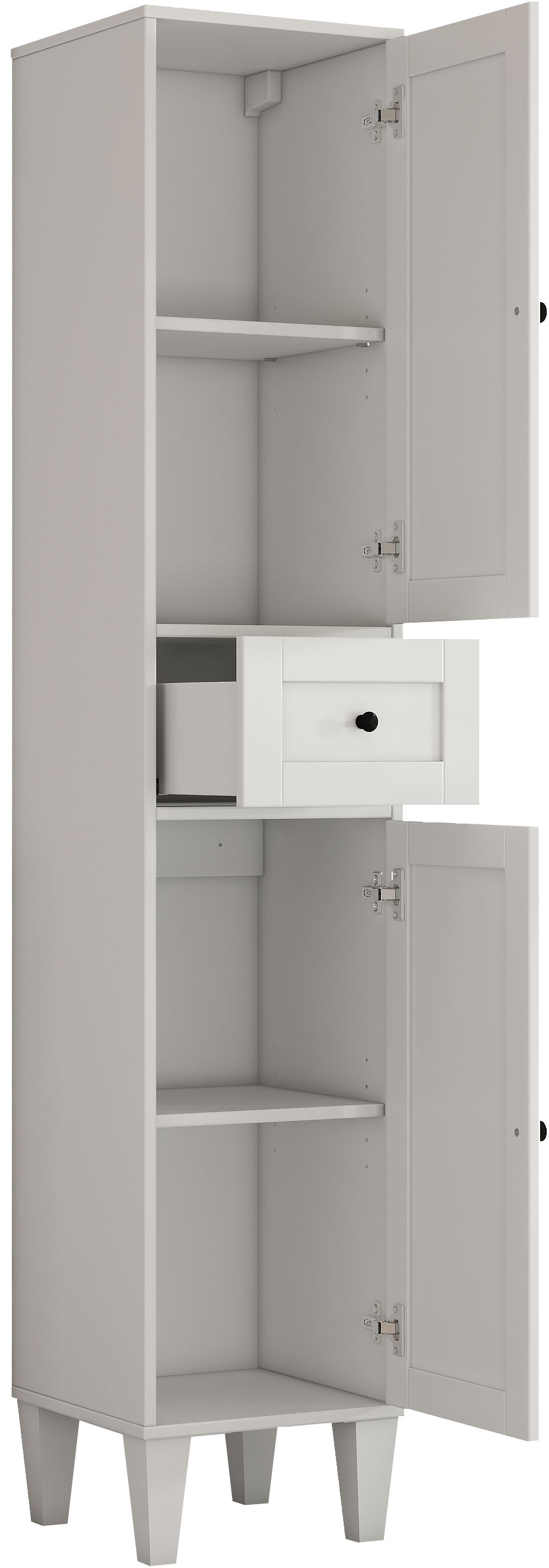 welltime Hochschrank »AMSTERDAM« Badschrank Breite 35cm, 2 Türen und 1 Auszug