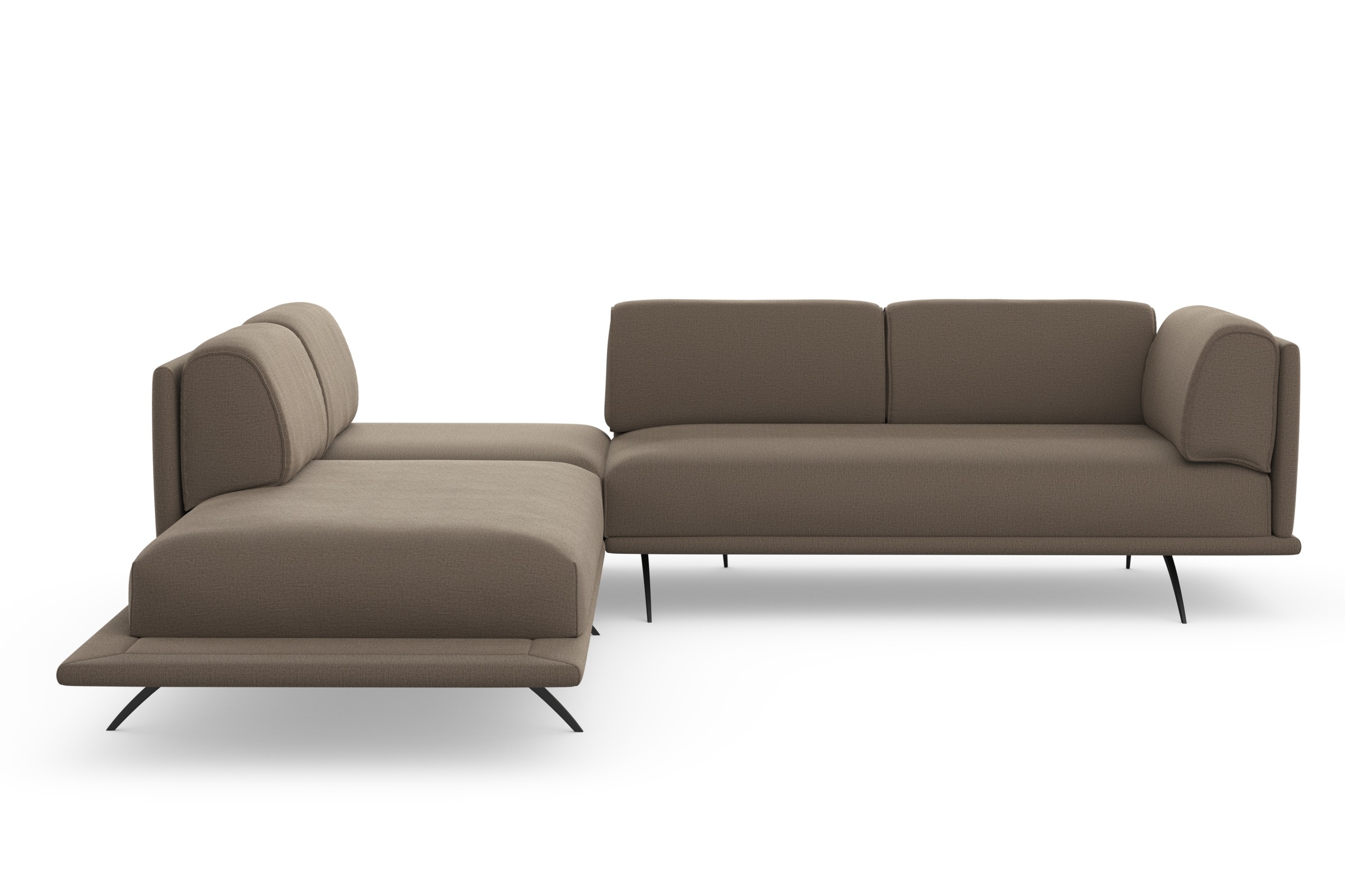 machalke® Ecksofa »benito, L-Form«, mit bezogenem Sockel