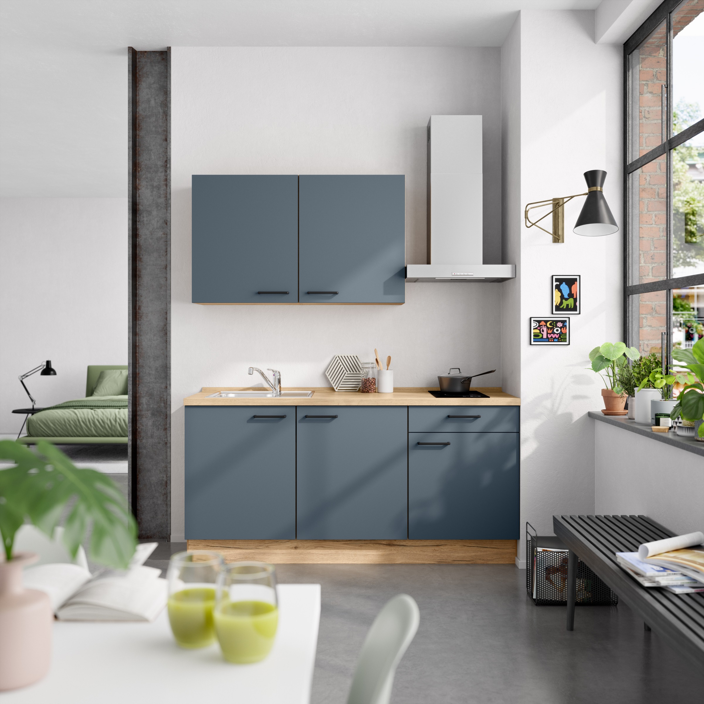 nobilia® Küchenzeile »"Easytouch I"«, vormontiert, Ausrichtung wählbar, Breite 180 cm, wahlw. mit E-Geräten