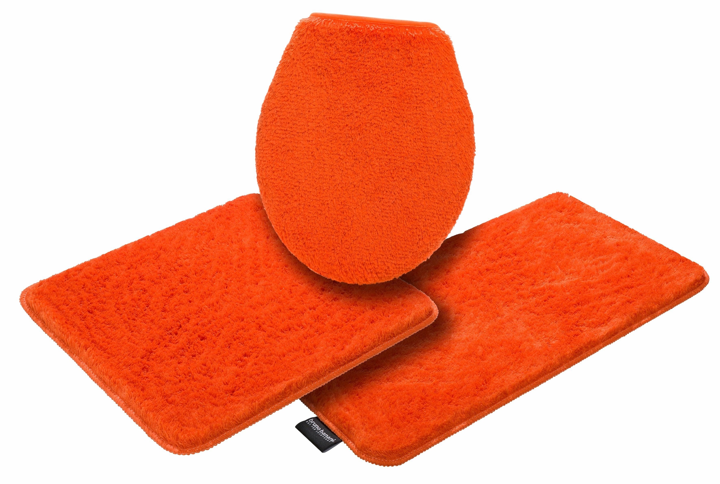 Bruno Banani Badematte »Lana, Badvorleger, Badezimmer Teppich«, rutschhemmend beschichtet, fußbodenheizungsgeeignet-schnell trocknend-strapazierfähig, Badteppich, Badematten, unifarben, auch als 3 teiliges Set & rund