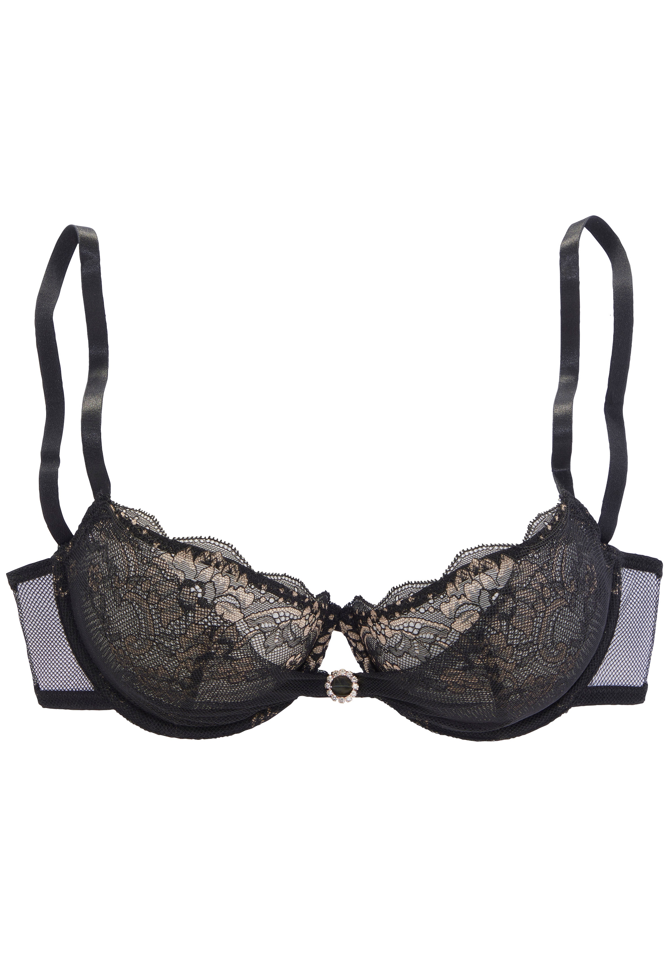 LASCANA Bügel-BH, mit edlem Ringaccessoire, aus extravaganter Spitze, sexy Dessous