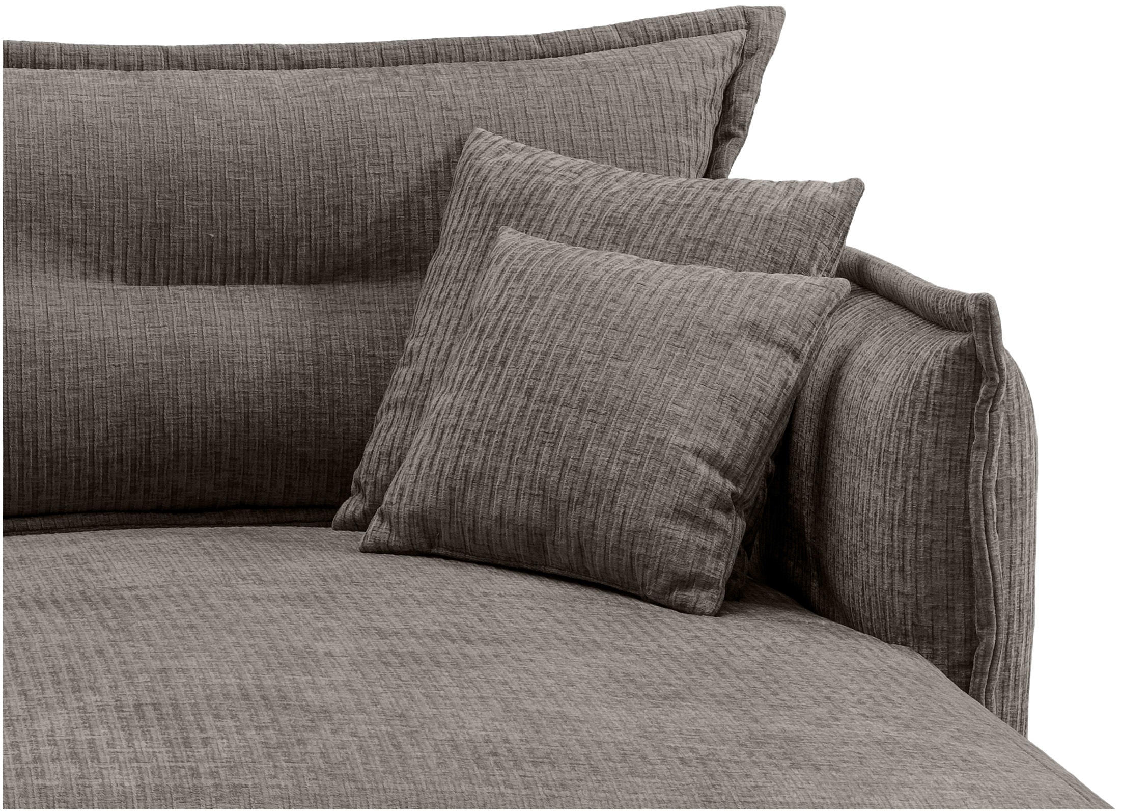 INOSIGN Ecksofa »Lazio modernes Design, bequem, schmale Armlehnen, OTTOs Choice« zwei verschiedene Fußfarben wählbar