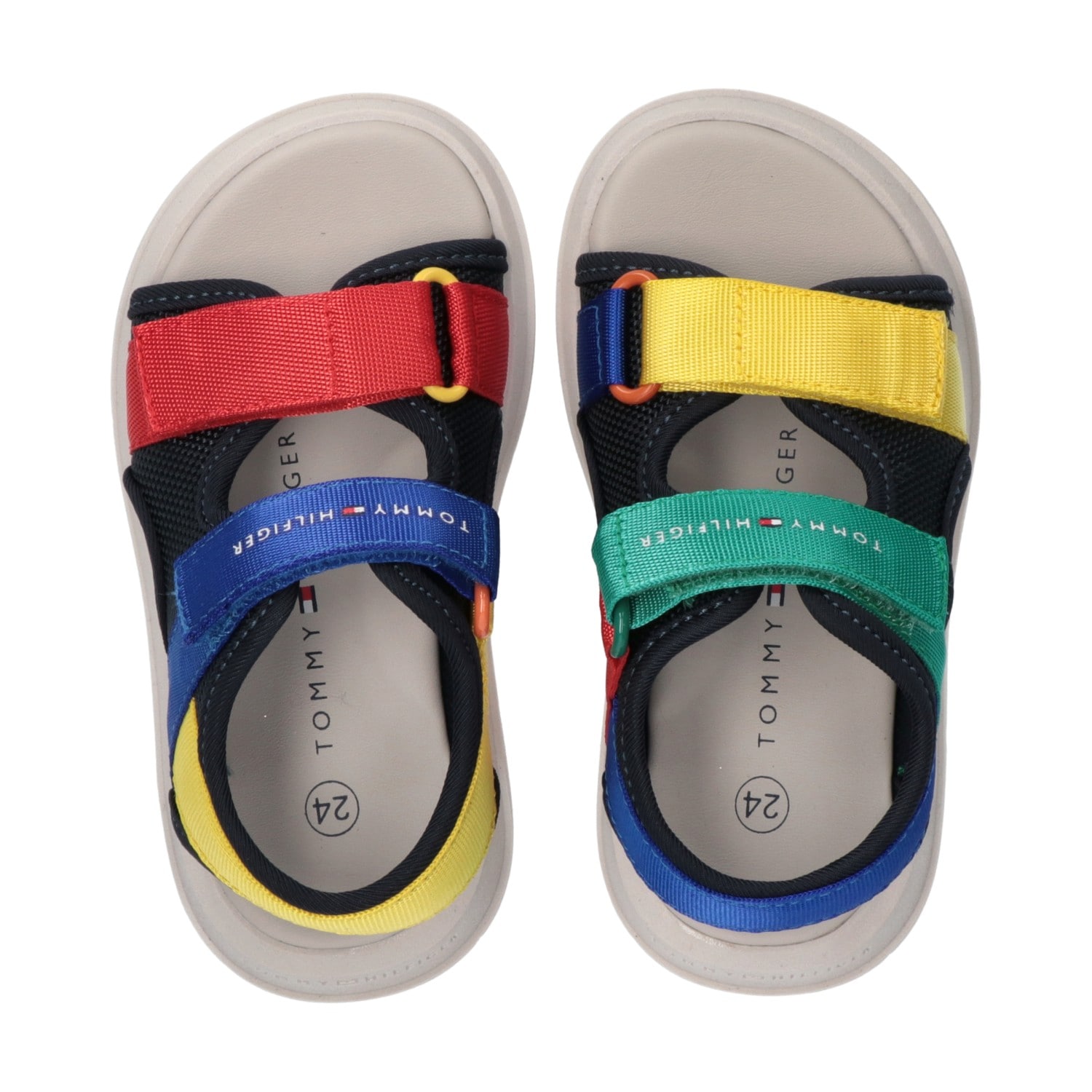 Tommy Hilfiger Sandale  Trekkingsandale, Sommerschuh, Klettschuh im Kontrastlook