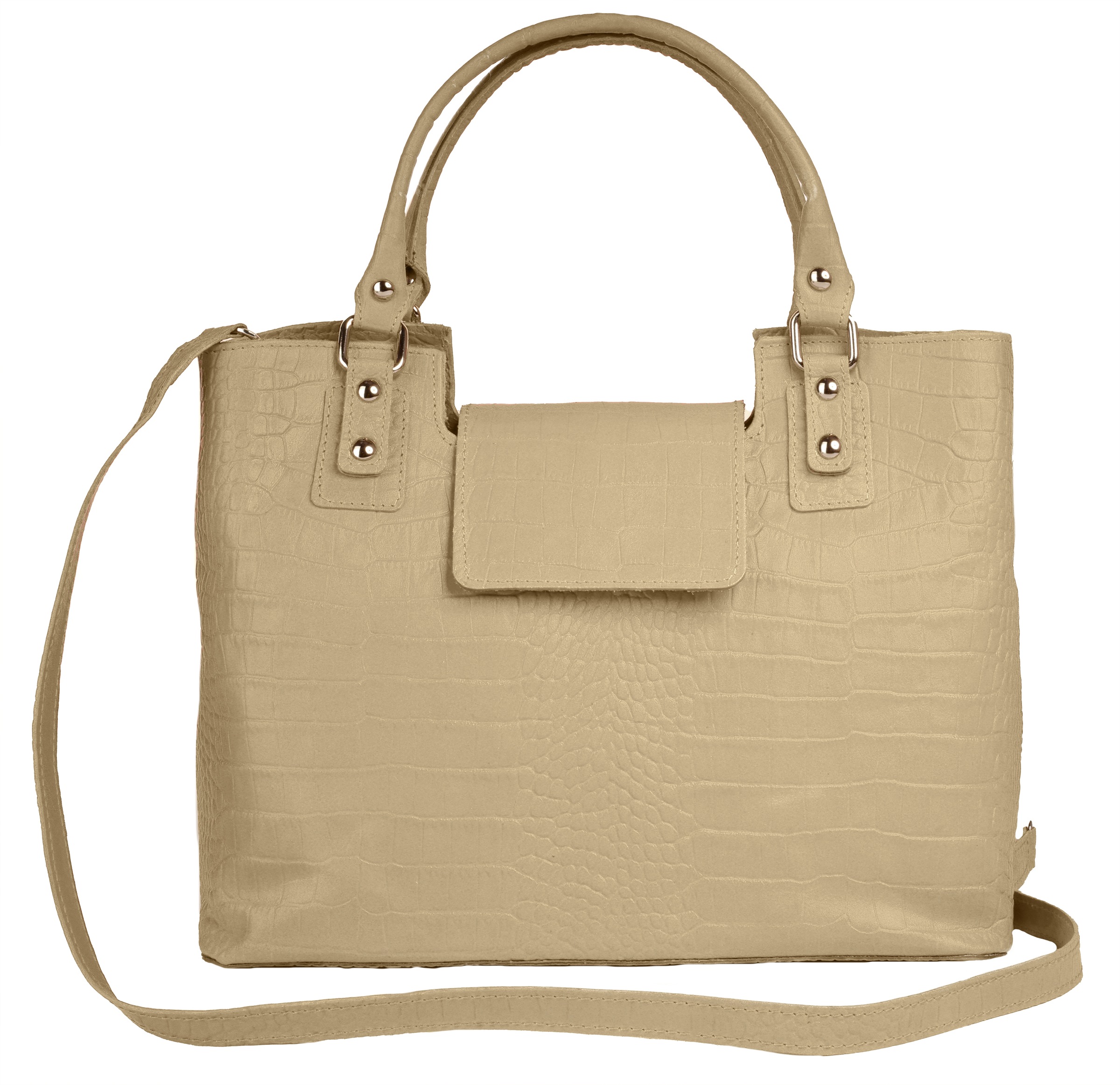 Cluty Henkeltasche, echt Leder, Made in Italy