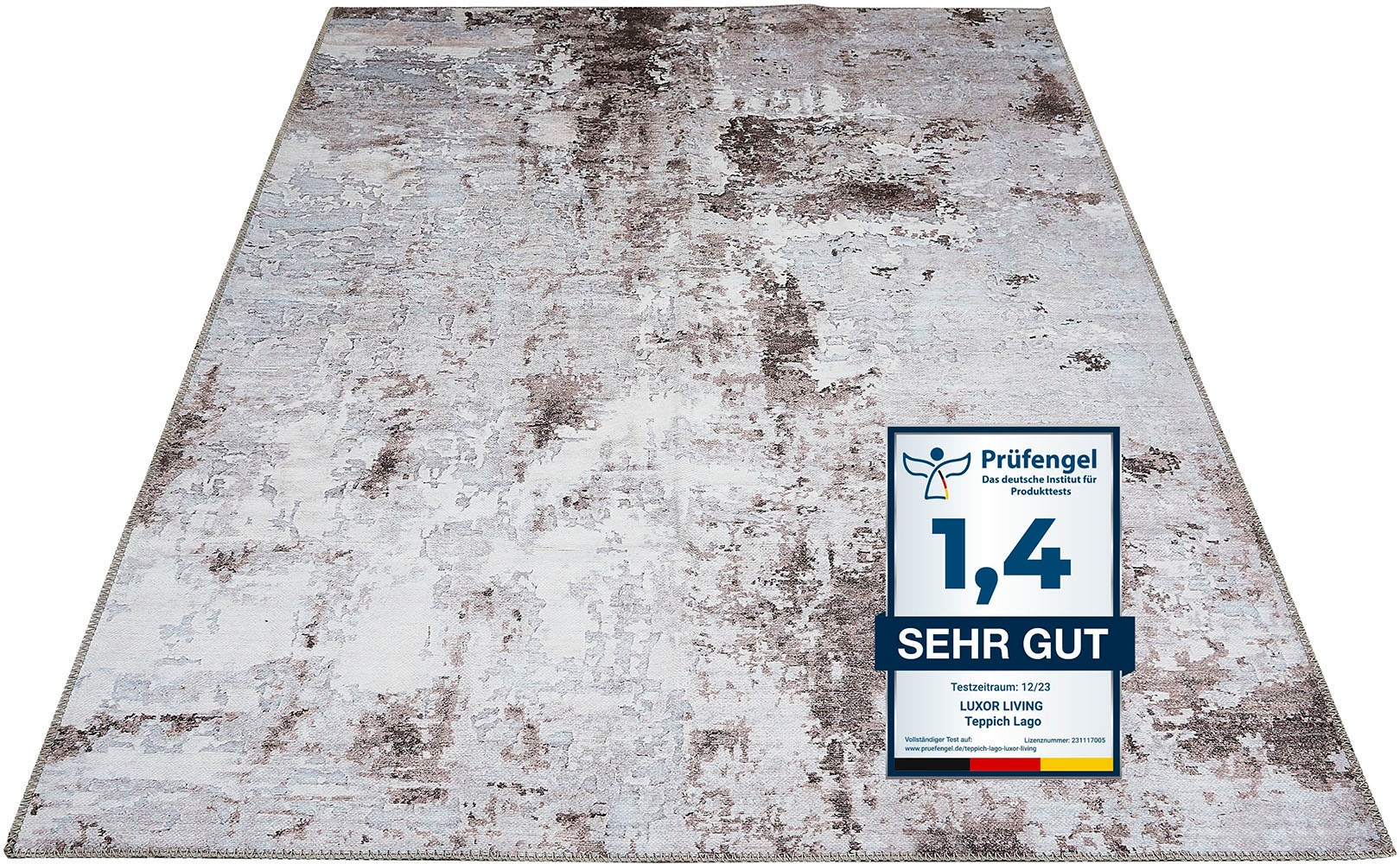 LUXOR living Teppich »Lago«, rechteckig, 6 mm Höhe, faltbarer Teppich, modernes Design, waschbar, In- und Outdoor geeignet
