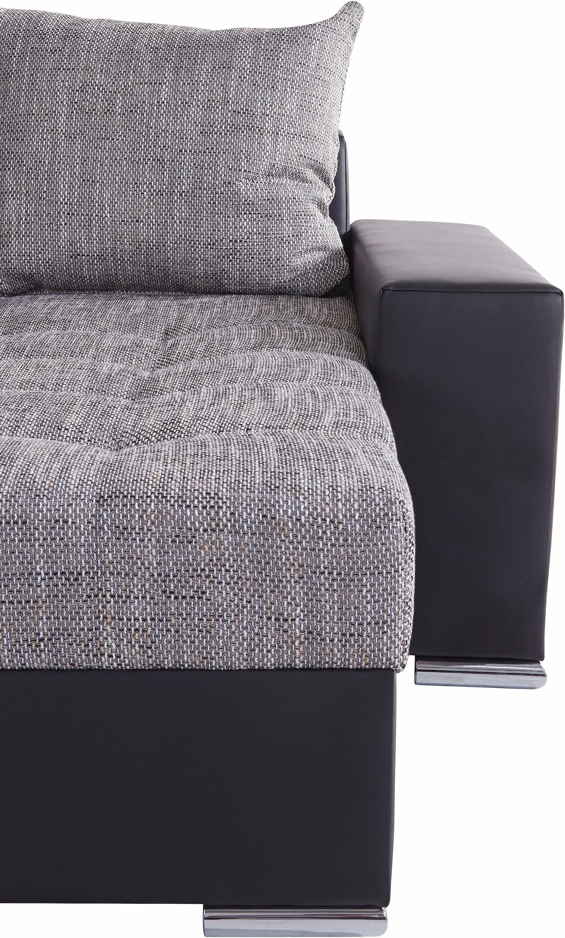 COLLECTION AB Wohnlandschaft »XXL-Josy U-Form, Breite 333 cm, mit 2 Recamieren 77 & 97 cm«, inkl. Bettfunktion, Bettkasten, mit 5 gleich großen Rückenkissen