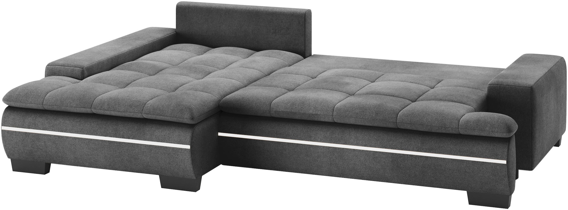 Mr. Couch Ecksofa »Haiti II, L-Form«, RGB-LED Beleuchtung, Kaltschaum, wahlweise mit Bett, Bettkasten