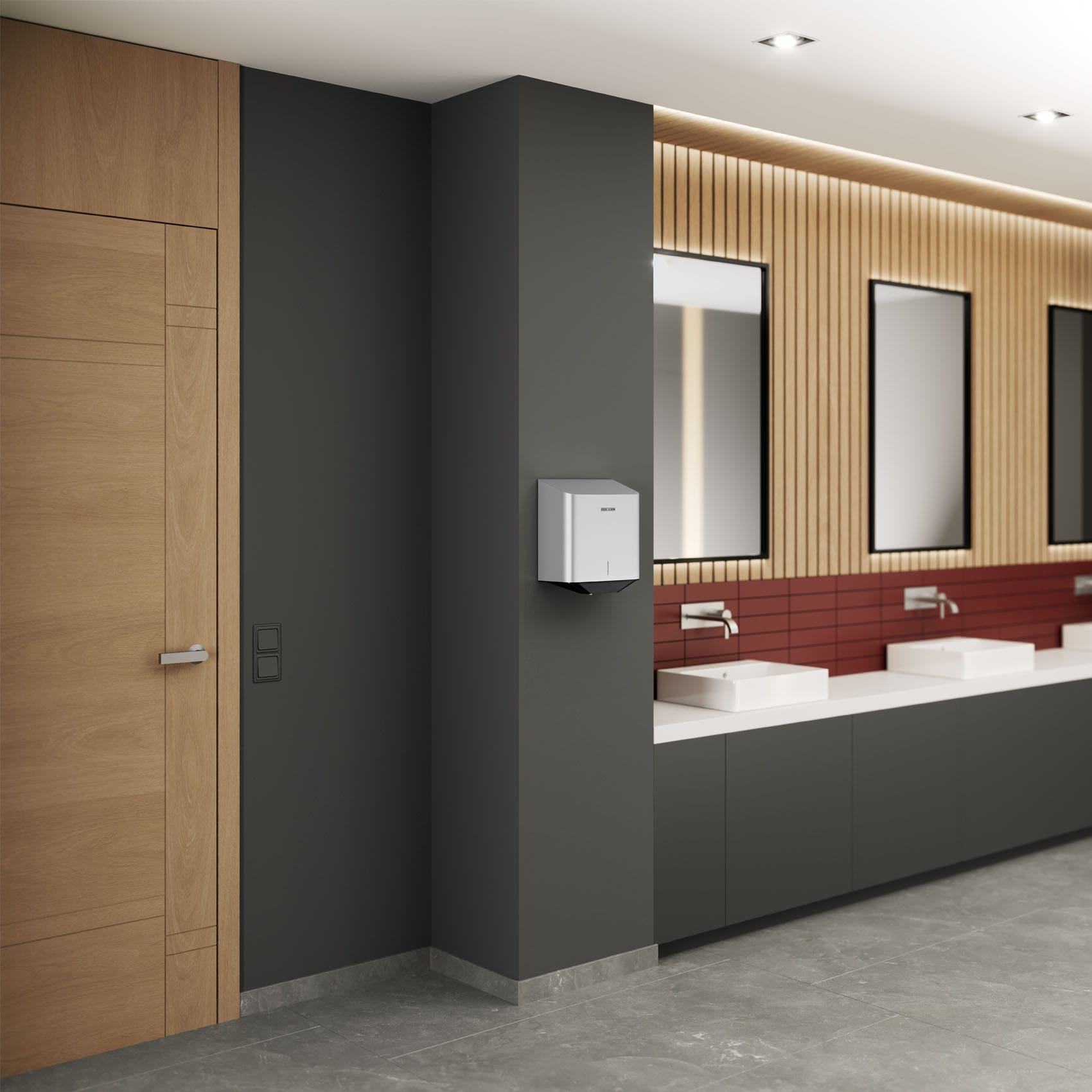STIEBEL ELTRON Händetrockner »»ULTRONIC Premium«, Luftsterilisator + HEPA-Filter, Edelstahl«, Energiesparend, wartungsfrei, vandalismussicher, Silent Mode, Stecker