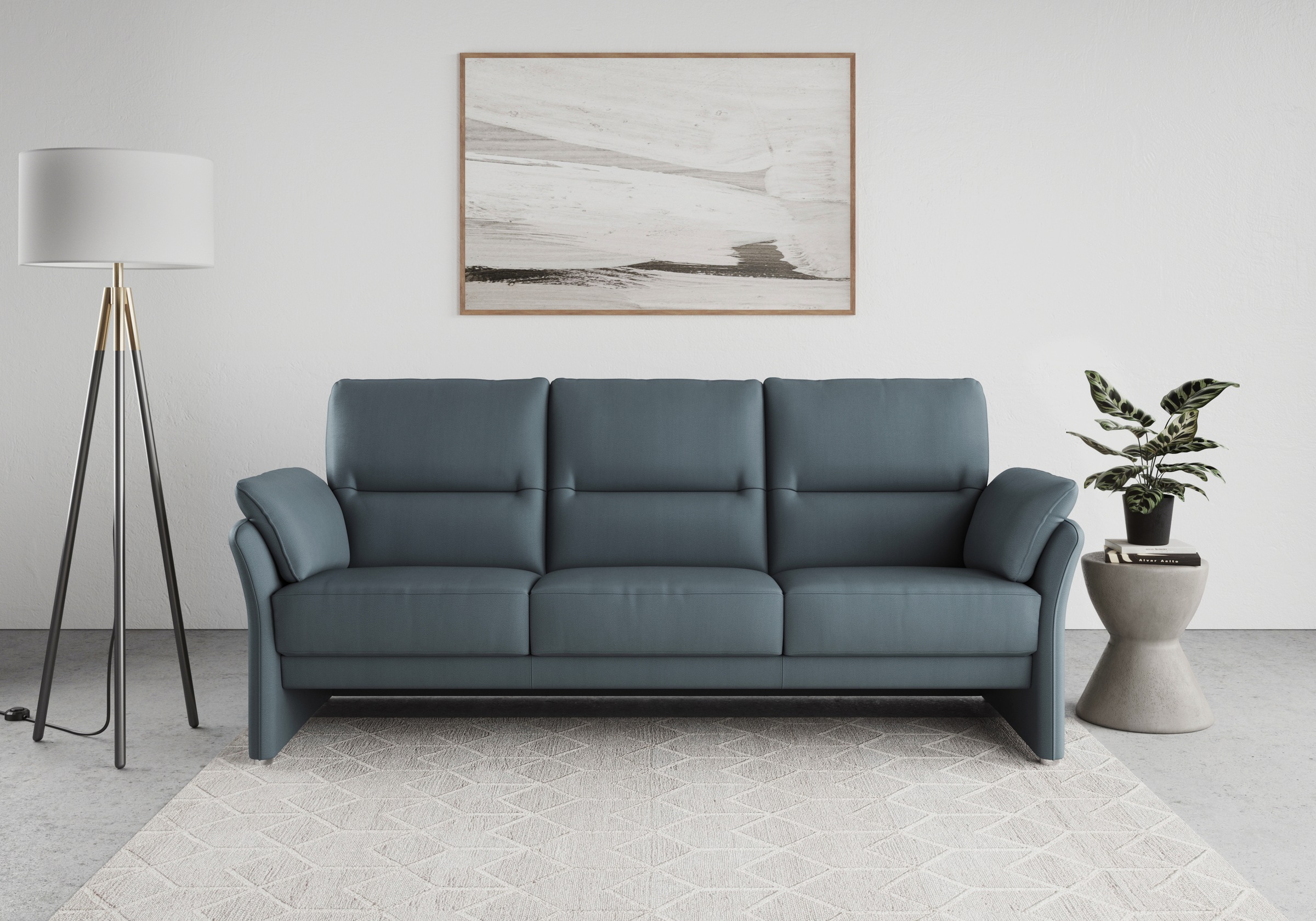 DOMO collection 3-Sitzer "Pina, schmale Armlehnen, mit Federkern, kompakt & günstig online kaufen