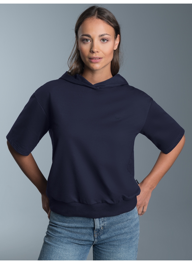 Trigema Kapuzensweatshirt »TRIGEMA Kurzarm Cropped Hoodie«