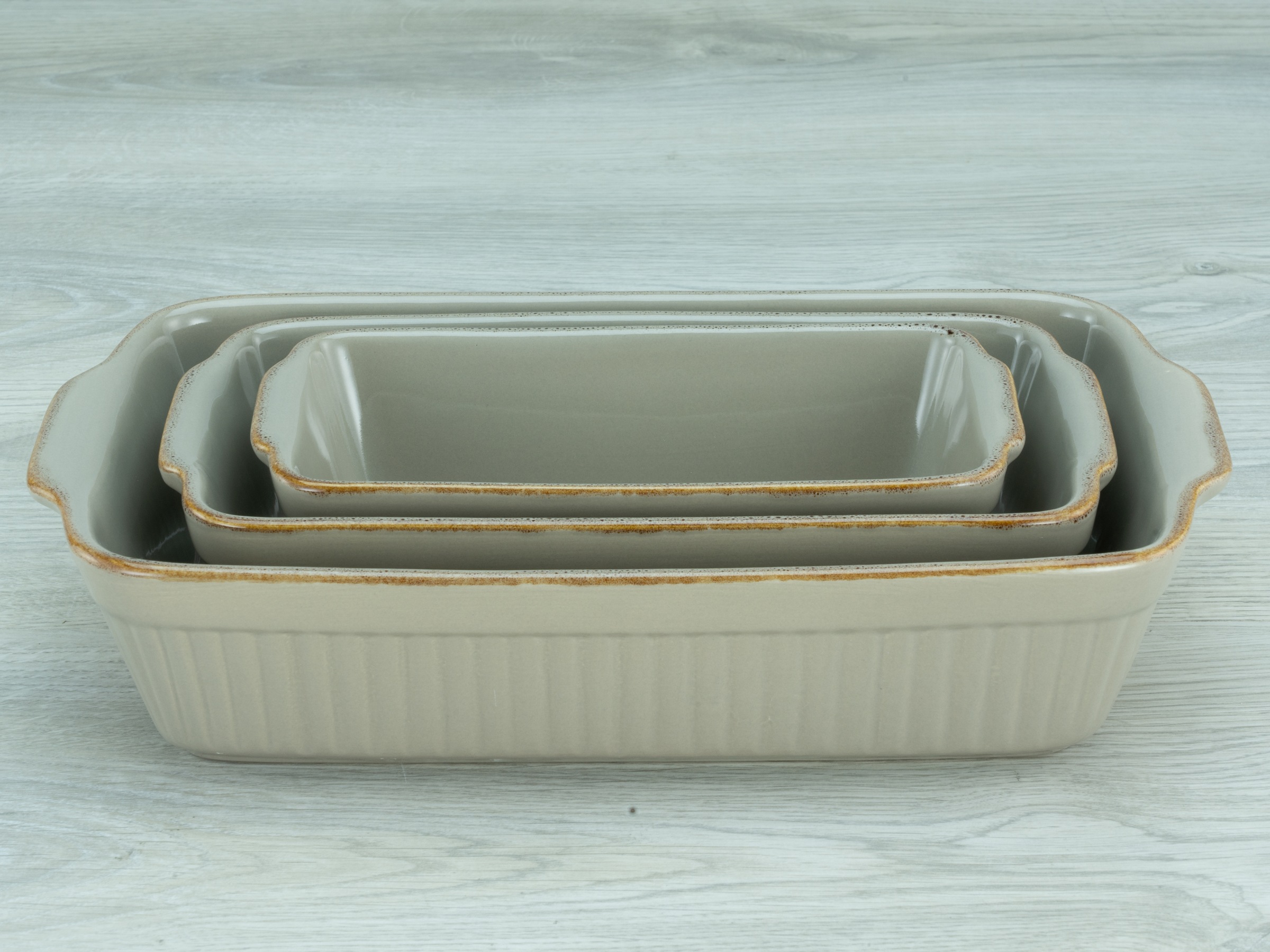 CreaTable Auflaufform »Classic Vintage«, Steinzeug, (1 St.), mit markantem Streifendekor, 20 x 34 cm