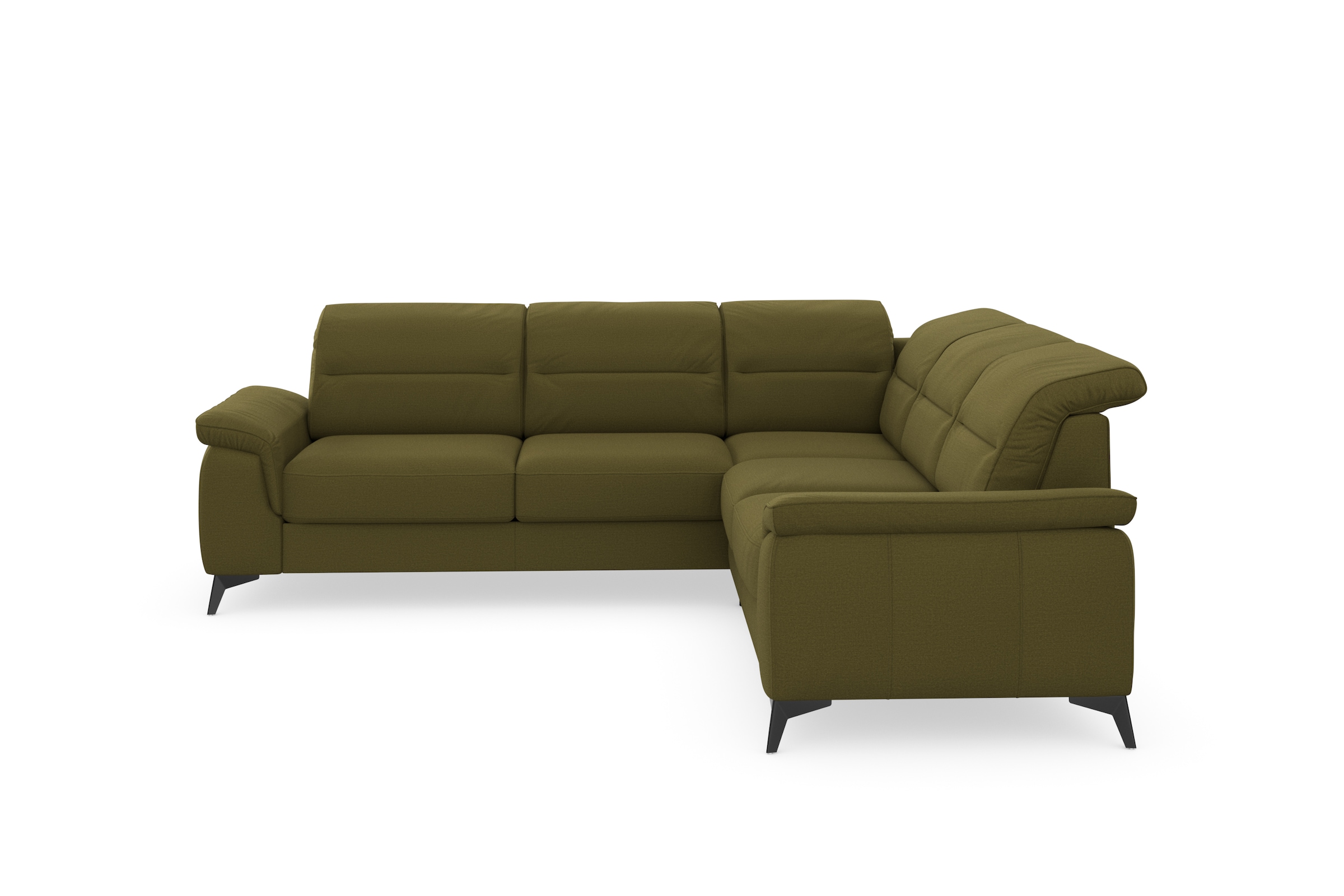 sit&more Ecksofa »Sinatra L-Form«, optinal mit Kopfteilverstellung und Armteilfunktion, Metallfüße
