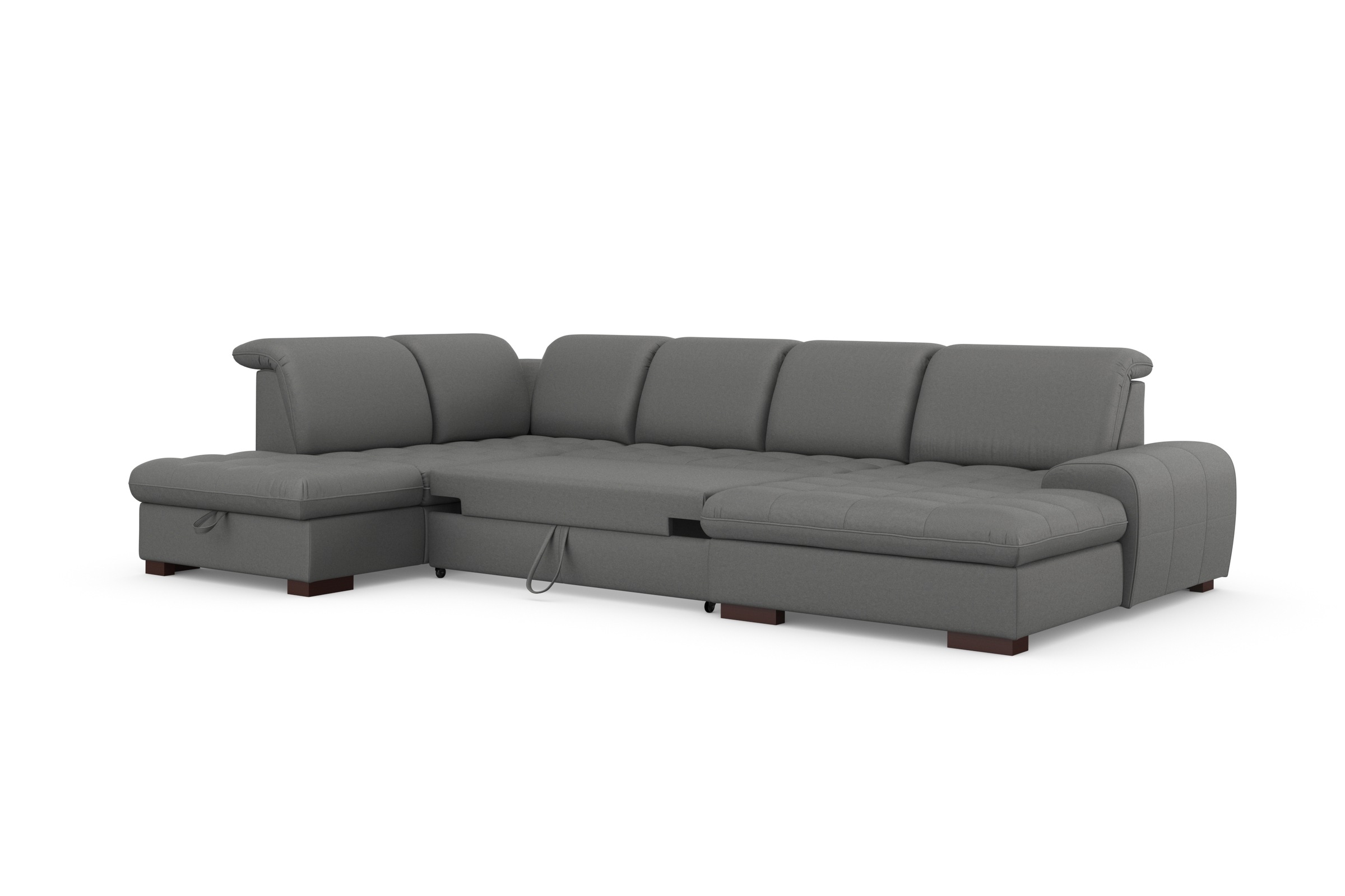 sit&more Wohnlandschaft »Luxor U-Form«, wahlweise mit Bettfunktion, Bettkasten und Kopfteilverstellung