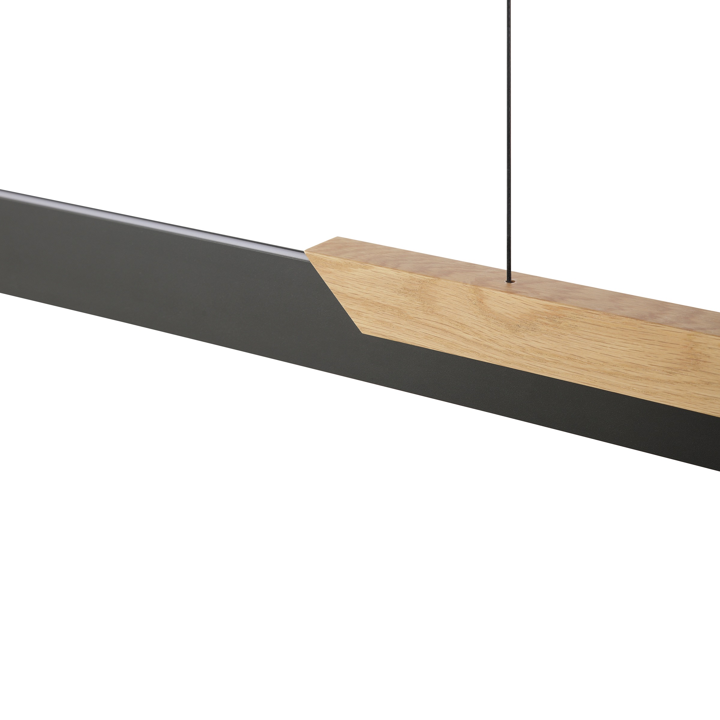 lumiCouture LED Pendelleuchte »Arcus« LED-Modul 1 Stk. Warmweiß 121 x 180 cm, 4500 Lumen, 2700 Kelvin, Holz/Metall, schwarz/braun