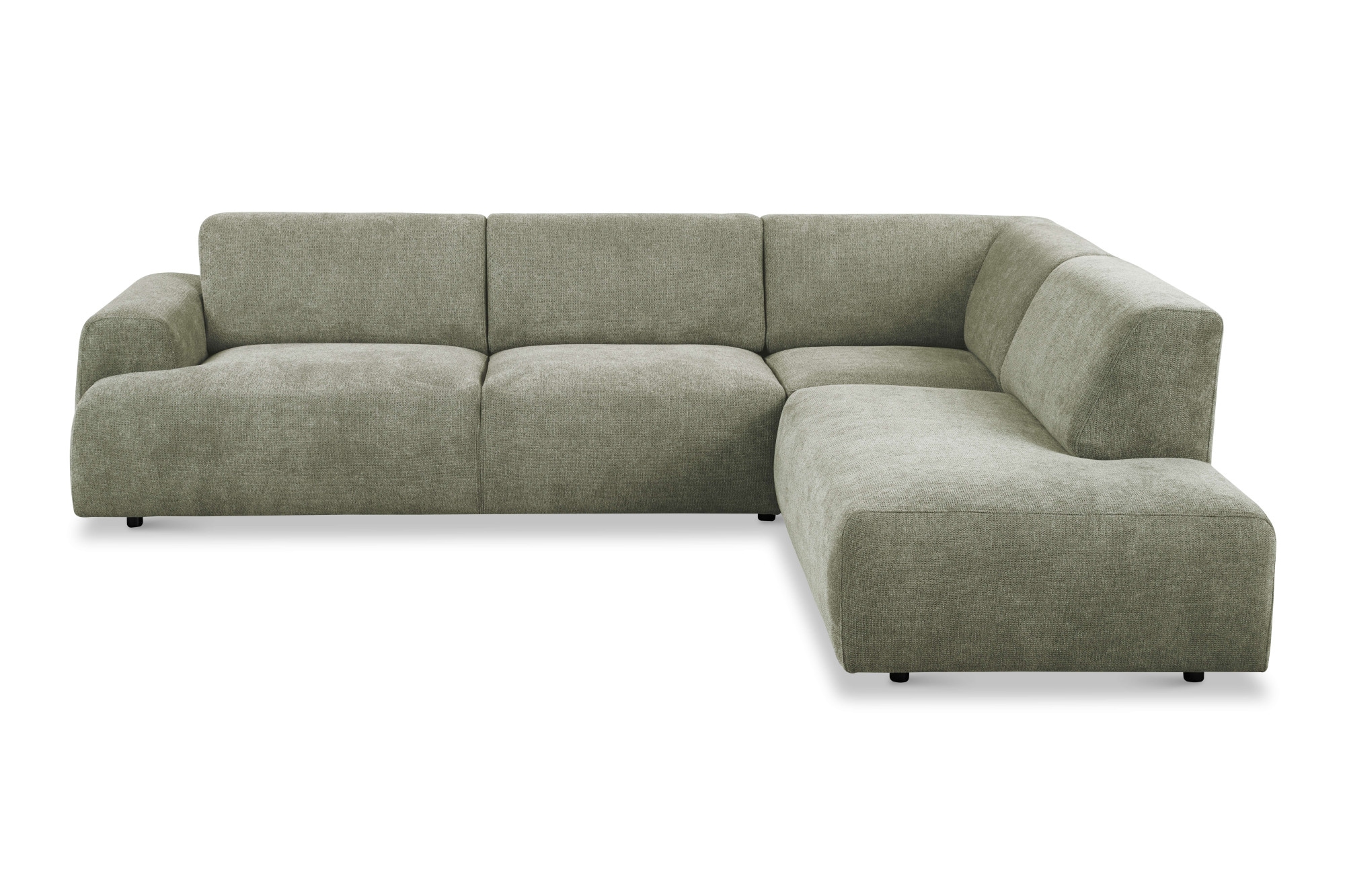 andas Ecksofa »Linkka, Breite 282 cm«, L-Form, in einem weichen Chenille-Stoff, mit Wellenunterfederung