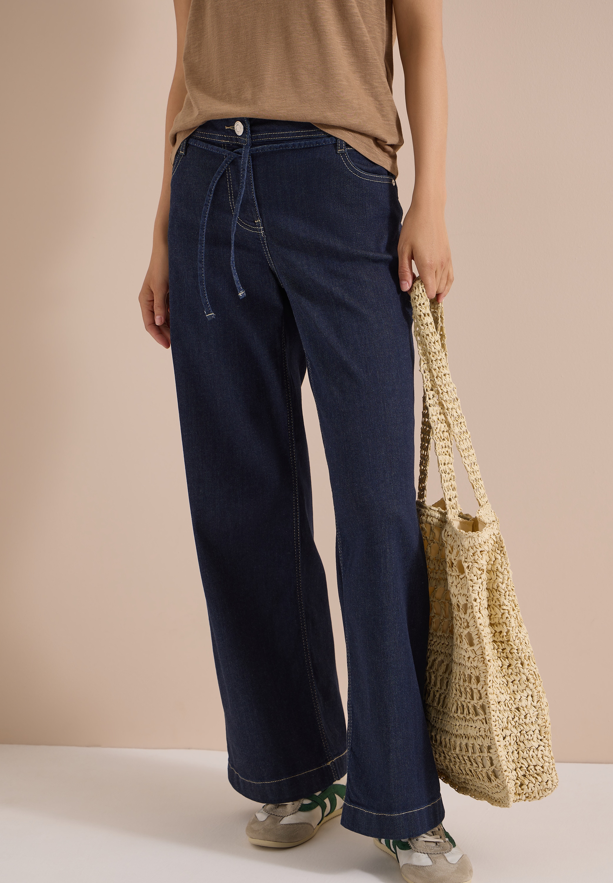 Cecil Loose-fit-Jeans »Style Neele« Wide Rinsed mit Stretch