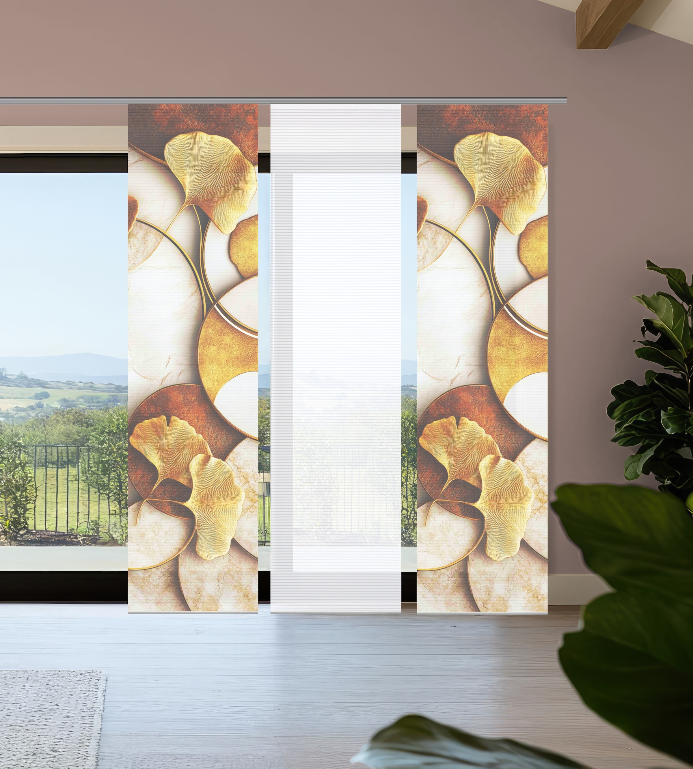 HOME in green Schiebegardine »STORM« Paneelwagen 3 Stk. tlg. Bambusoptik, S günstig online kaufen