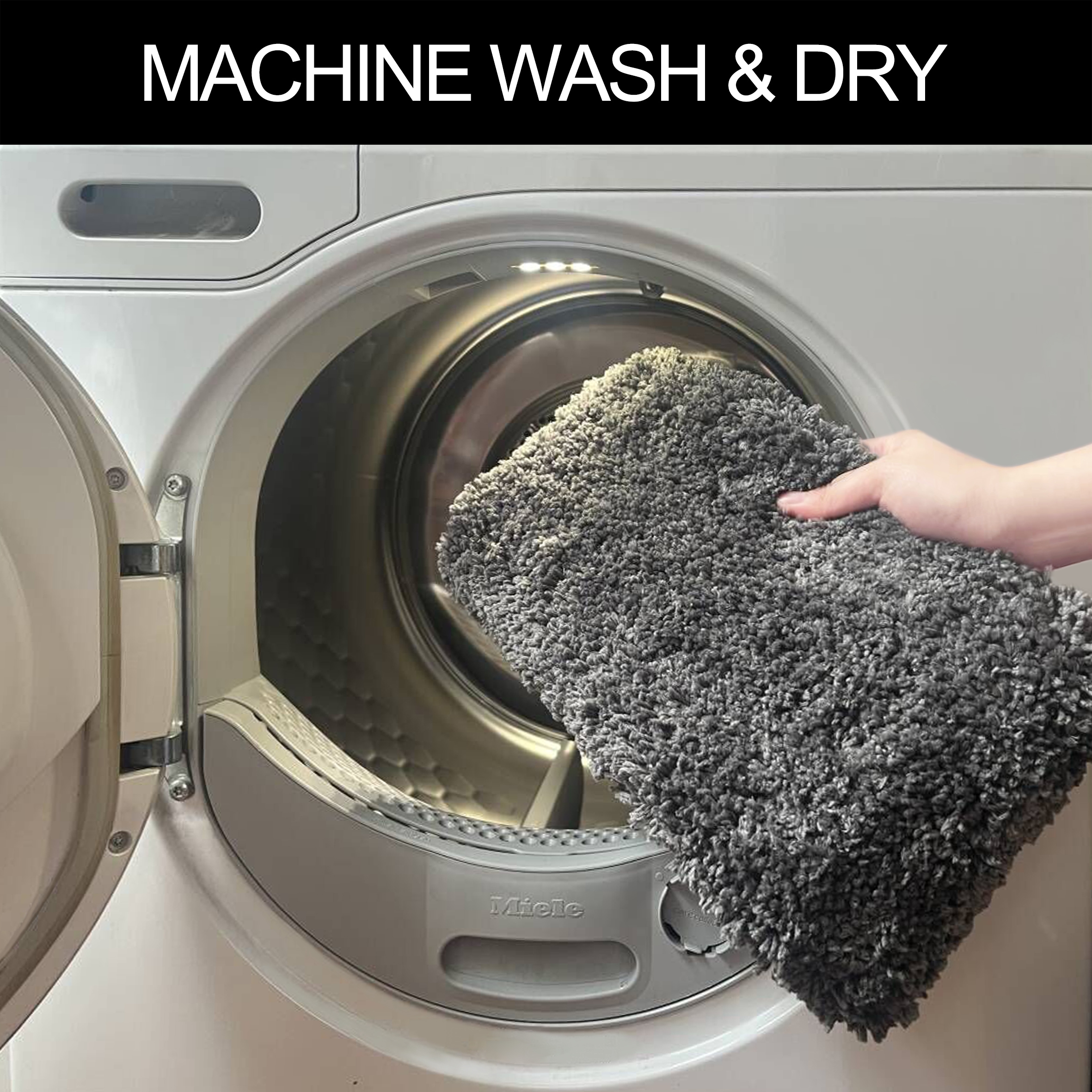 my home Badematte »Sanremo, Badvorleger, Badezimmer Teppich, sehr weich«, rutschhemmend beschichtet, fußbodenheizungsgeeignet-schnell trocknend, Badteppich, unifarben, rechteckig, rund & als 3-tlg. Set erhältlich