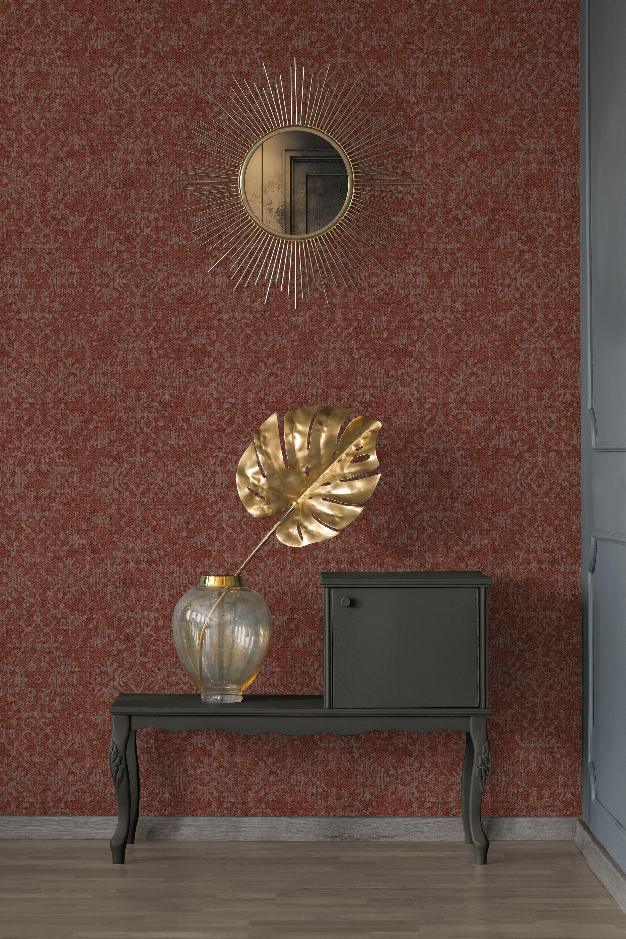 living walls Vliestapete »Desert Lodge«, Ethnomuster-Barock-ornamental, Tapete Ethno Tapeten Wohnzimmer Schlafzimmer Küche modern Design Optik