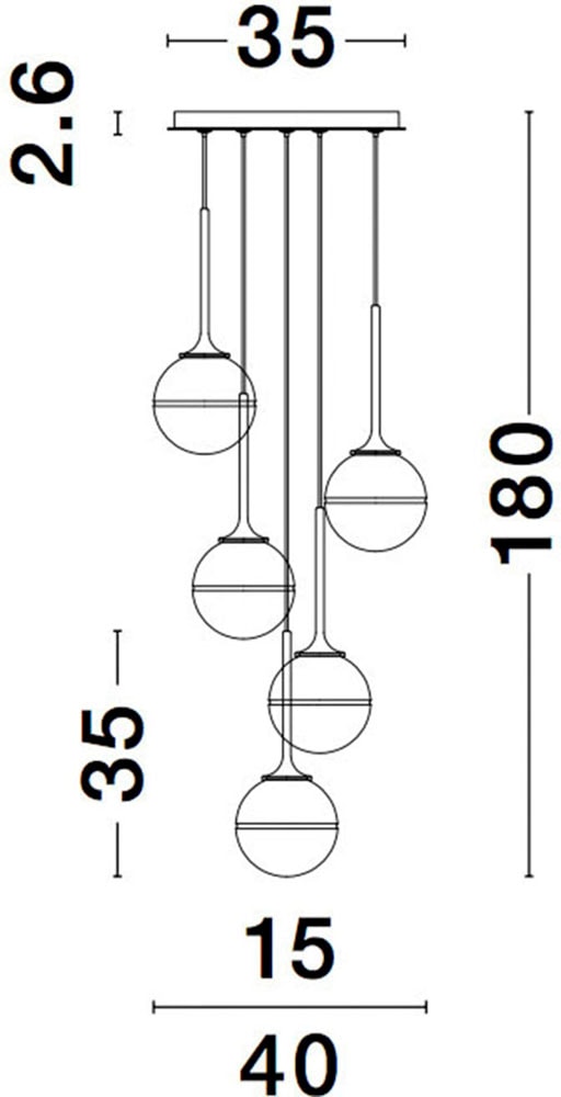 Nova Luce Hängeleuchten »CANTONA« G9 1 Stk. Ohne Beleuchtung