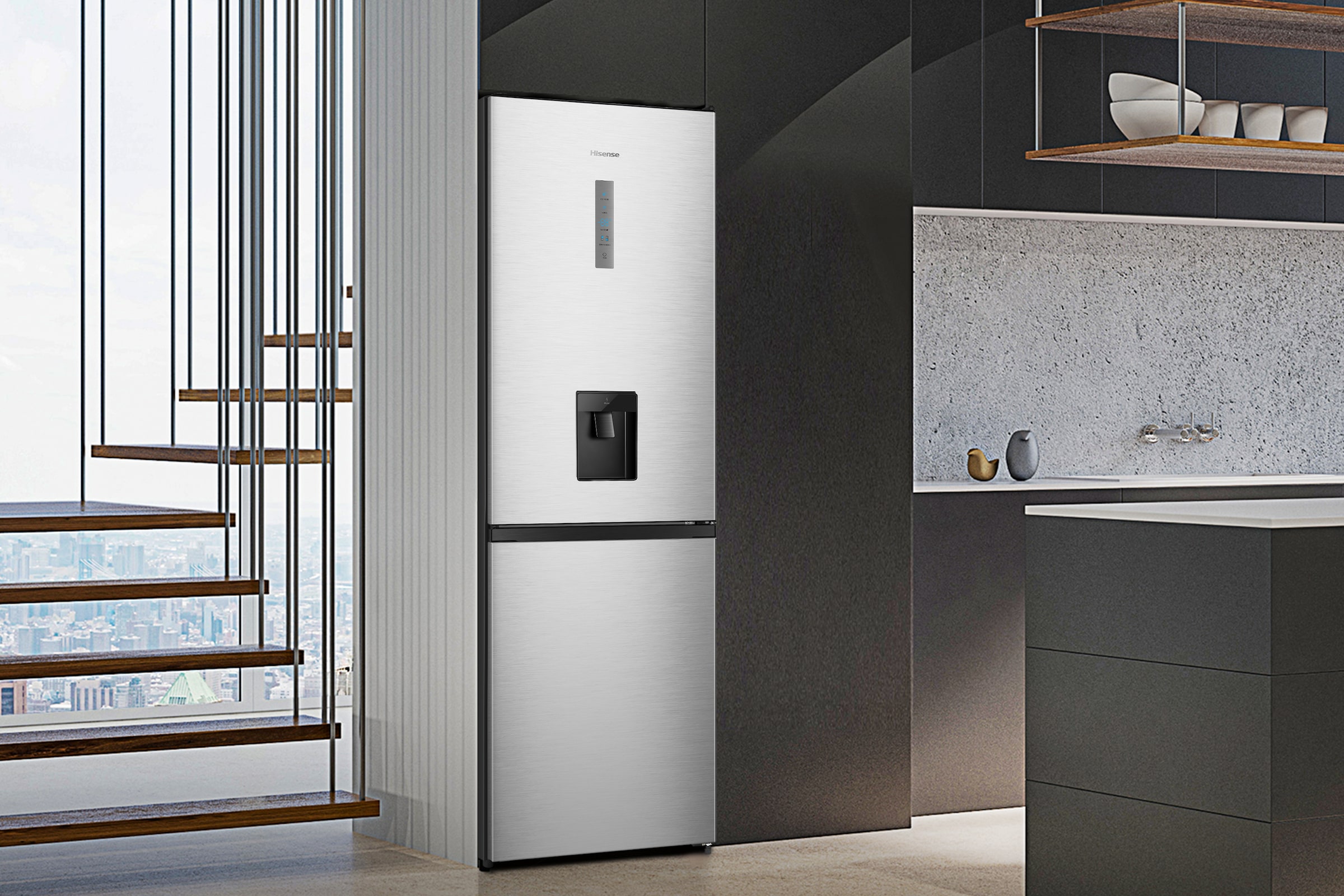 Hisense Kühl-/Gefrierkombination »RB3N300NMCC«, Wasserspender mit Tank