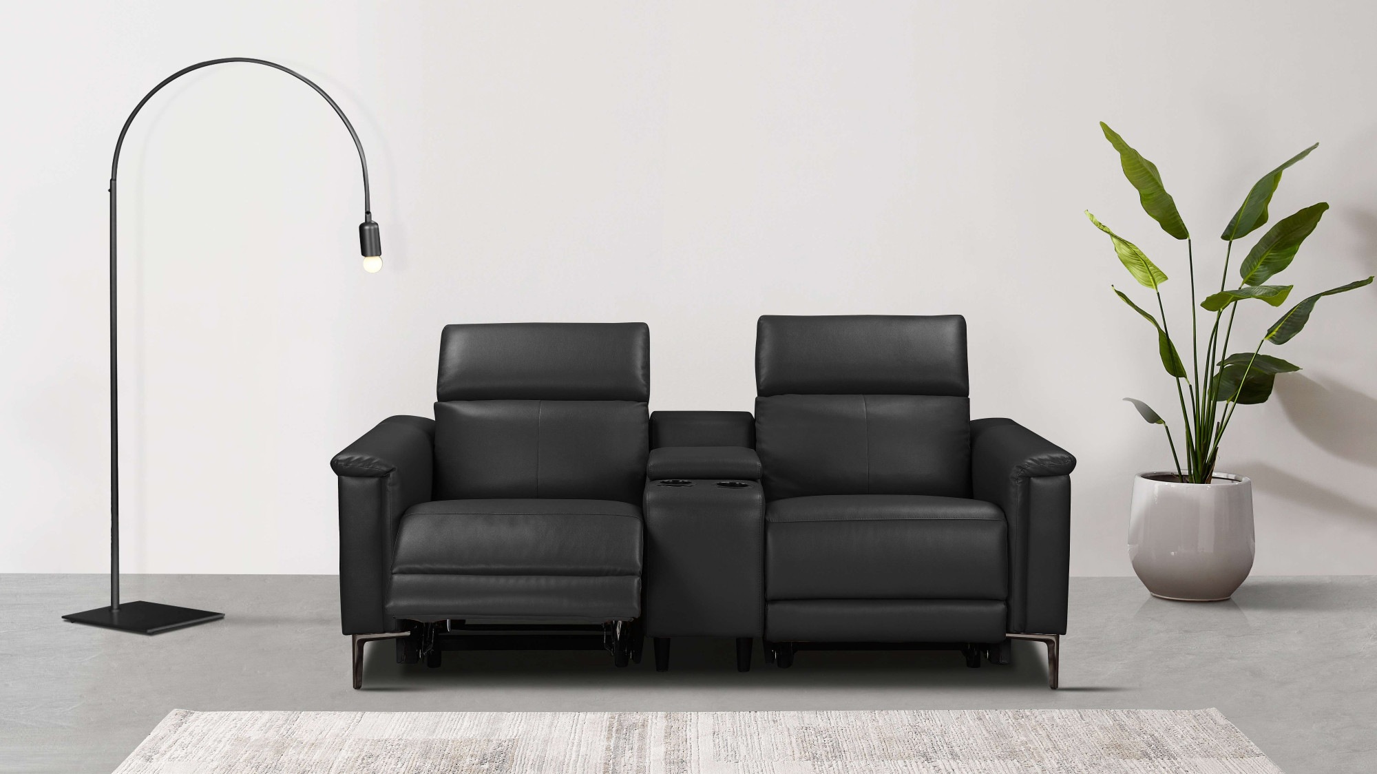 Places of Style 2-Sitzer »Lund, 2er-Kinosofa, TV-Sessel, Multimedia-Sofa, USB-A,«, m. elektrischer o. manueller Relaxfunktion, Getränkehalter u. Staufach
