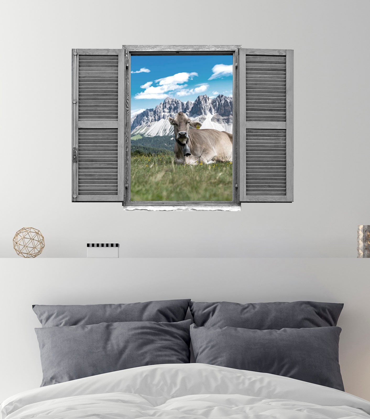 queence Wandtattoo »Kühe« Wandsticker, Wandbild, selbstklebend, 3D, Fenster günstig online kaufen
