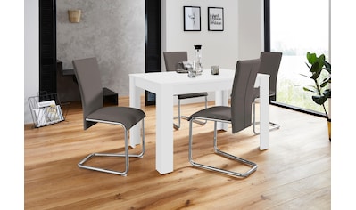 Homexperts Essgruppe »Nick2-Mulan«, (Set, 5 tlg.), mit 4 Stühlen, Tisch in weiß,... kaufen