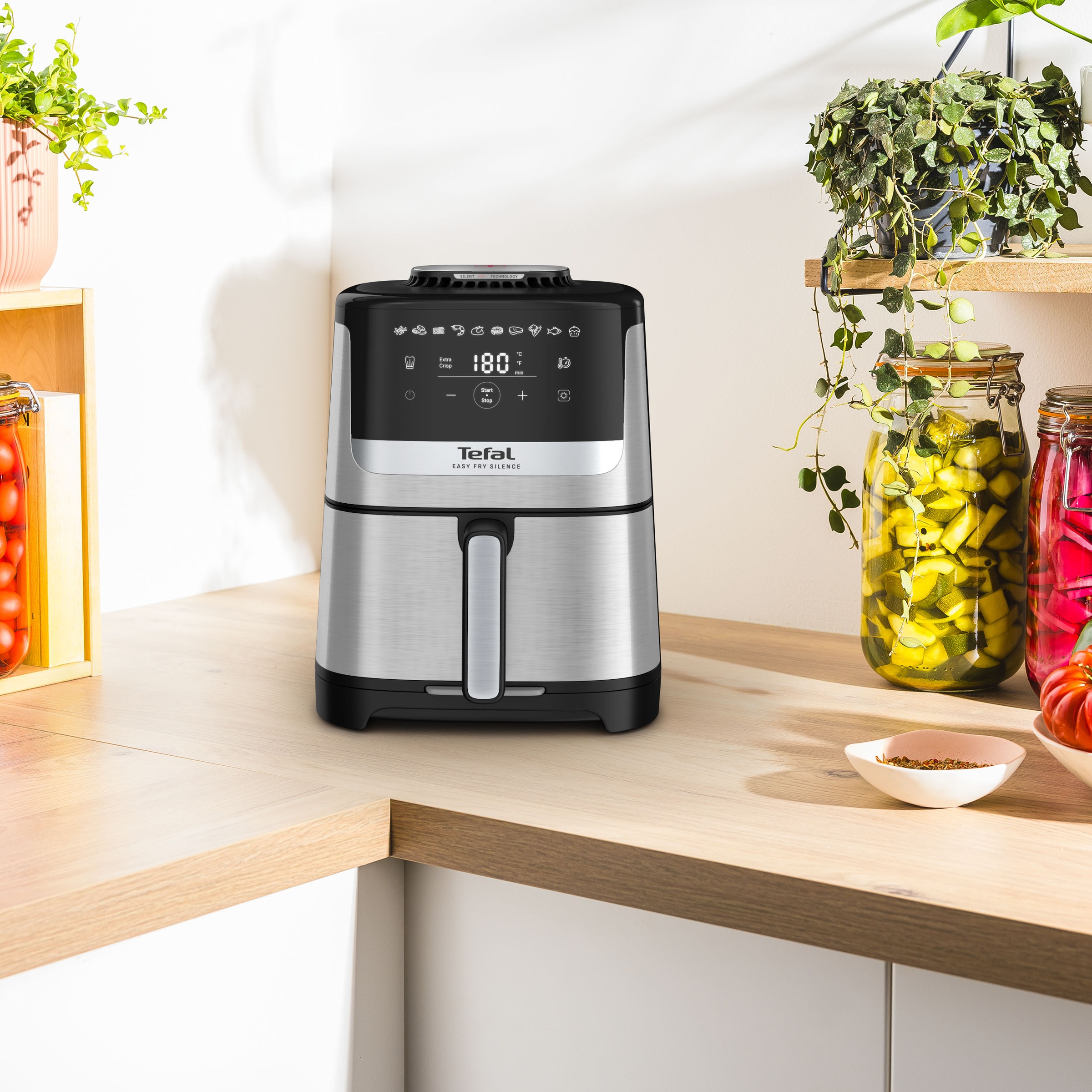 Tefal Heißluftfritteuse »EY552D Easy Fry Silence Deluxe«, 1670 W