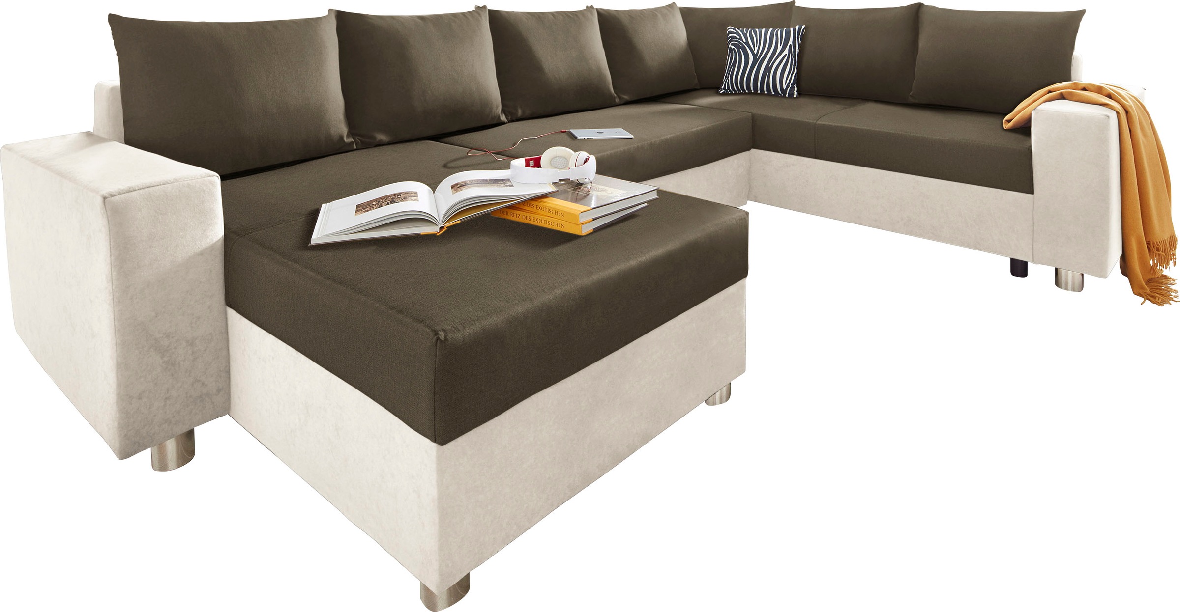 COLLECTION AB Wohnlandschaft »Paris U-Form« mit Federkern, wahlweise mit Be günstig online kaufen