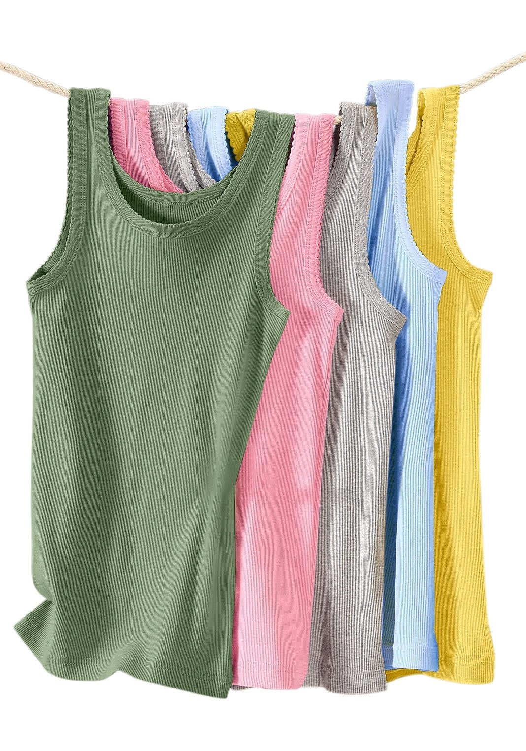 petite fleur (5er-Pack), aus Doppelripp-Qualität Online-Shop bestellen Unterhemd, weicher im
