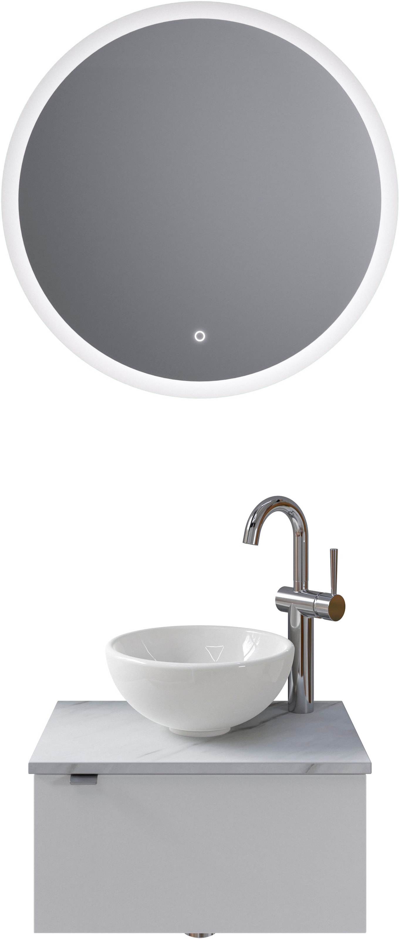 Saphir Badmöbel-Set »Serie 6915«, (4 St.), Gäste-Bad, mit LED-Spiegel und 1 günstig online kaufen