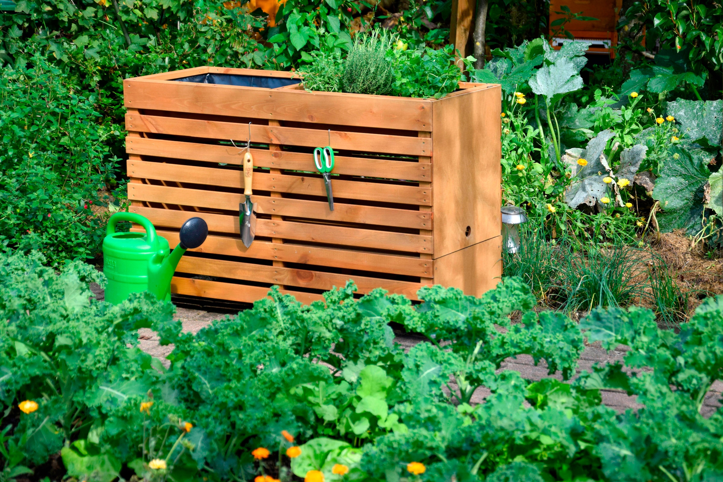dobar Hochbeet »Gr. XXL«, BxTxH: 115x45x75 cm, auf Rollen mit 2 Pflanzkästen