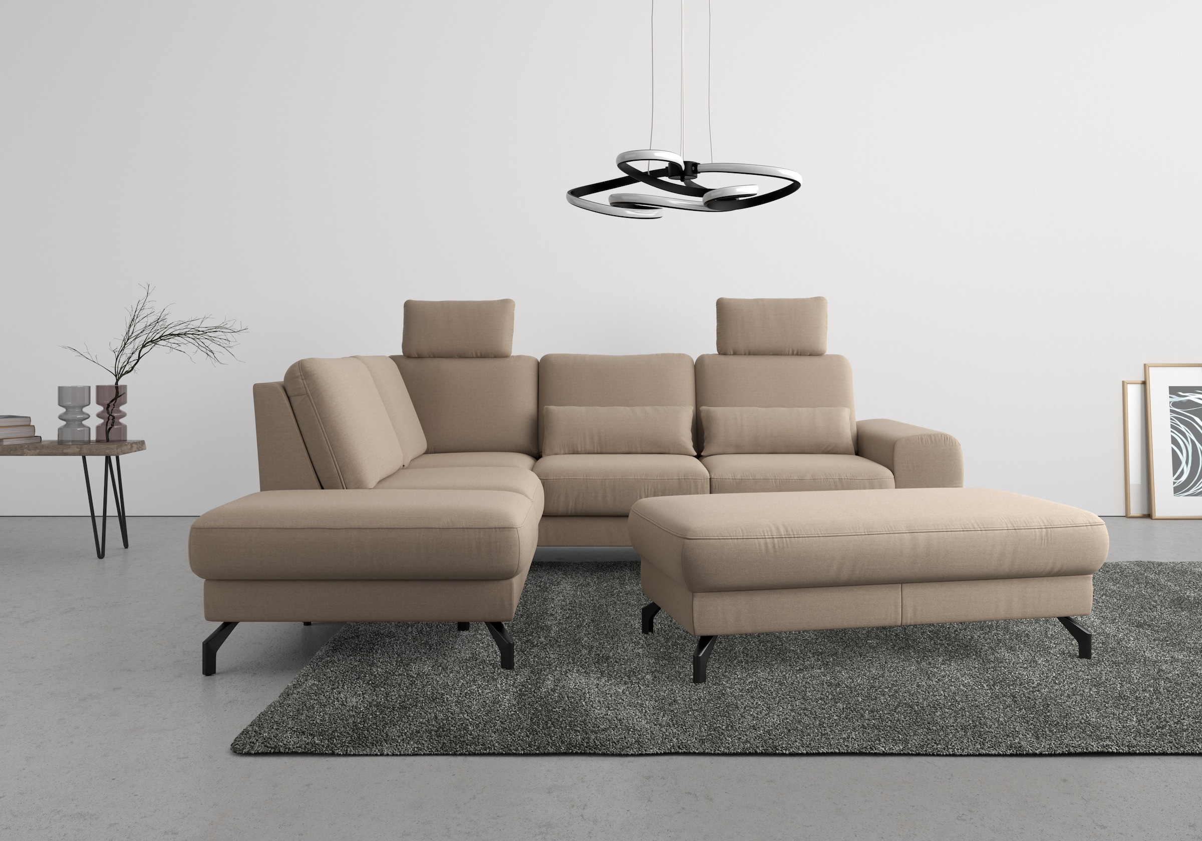 sit&more Ecksofa "Cinturo L-Form", inklusive Sitztiefenverstellung und Fede günstig online kaufen