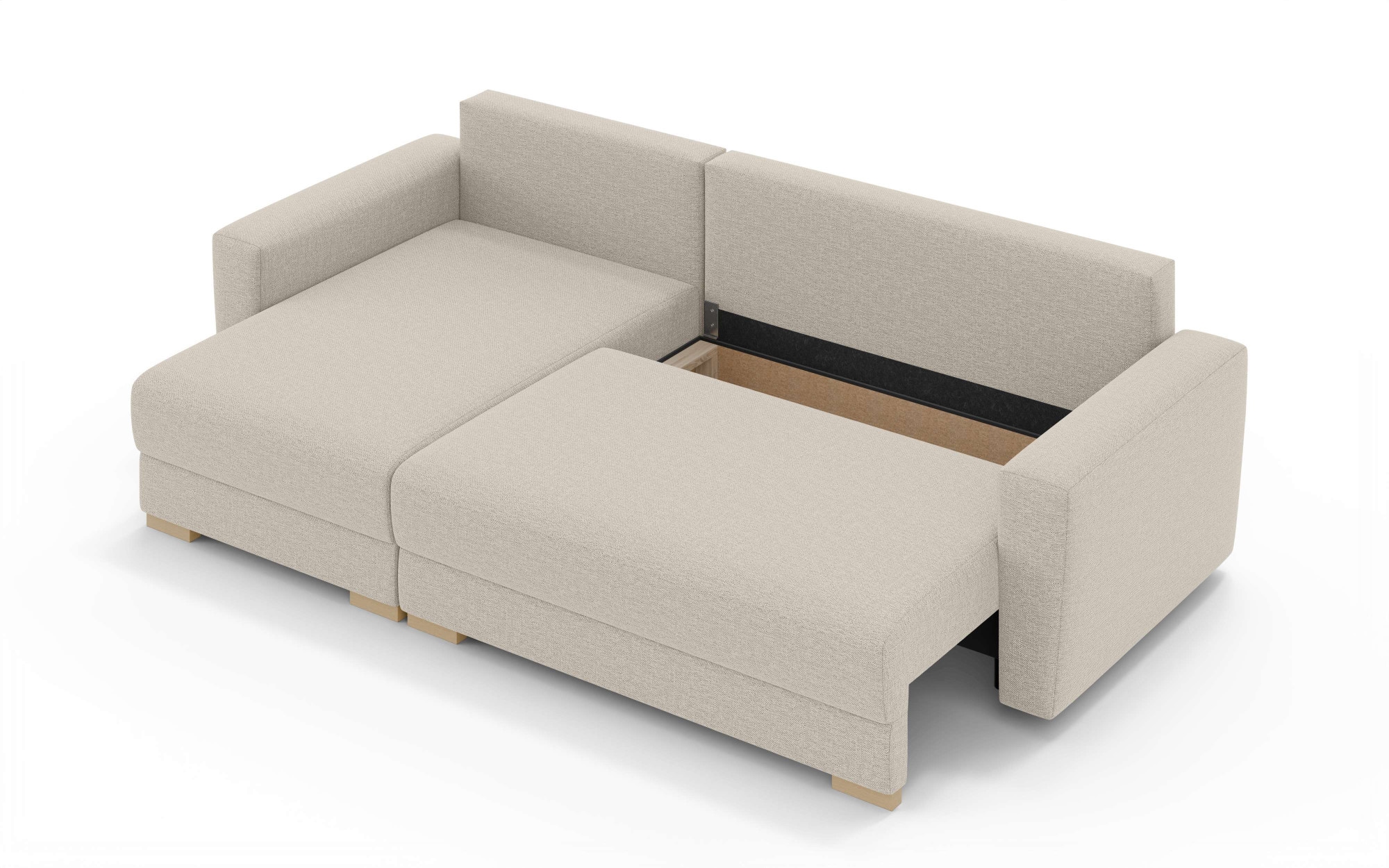 INOSIGN Ecksofa »MAGHERA universell Schlafsofa mit Bettkasten, Maße B/T/H: 255/142/84cm«, L-Form mit Recamiere rechts oder links montierbar, hoher Sitzkomfort