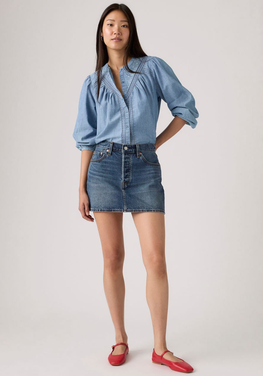 Levi's® Jeansrock »ICON SKIRT« mit Used-Effekten und ausgefransten Kanten