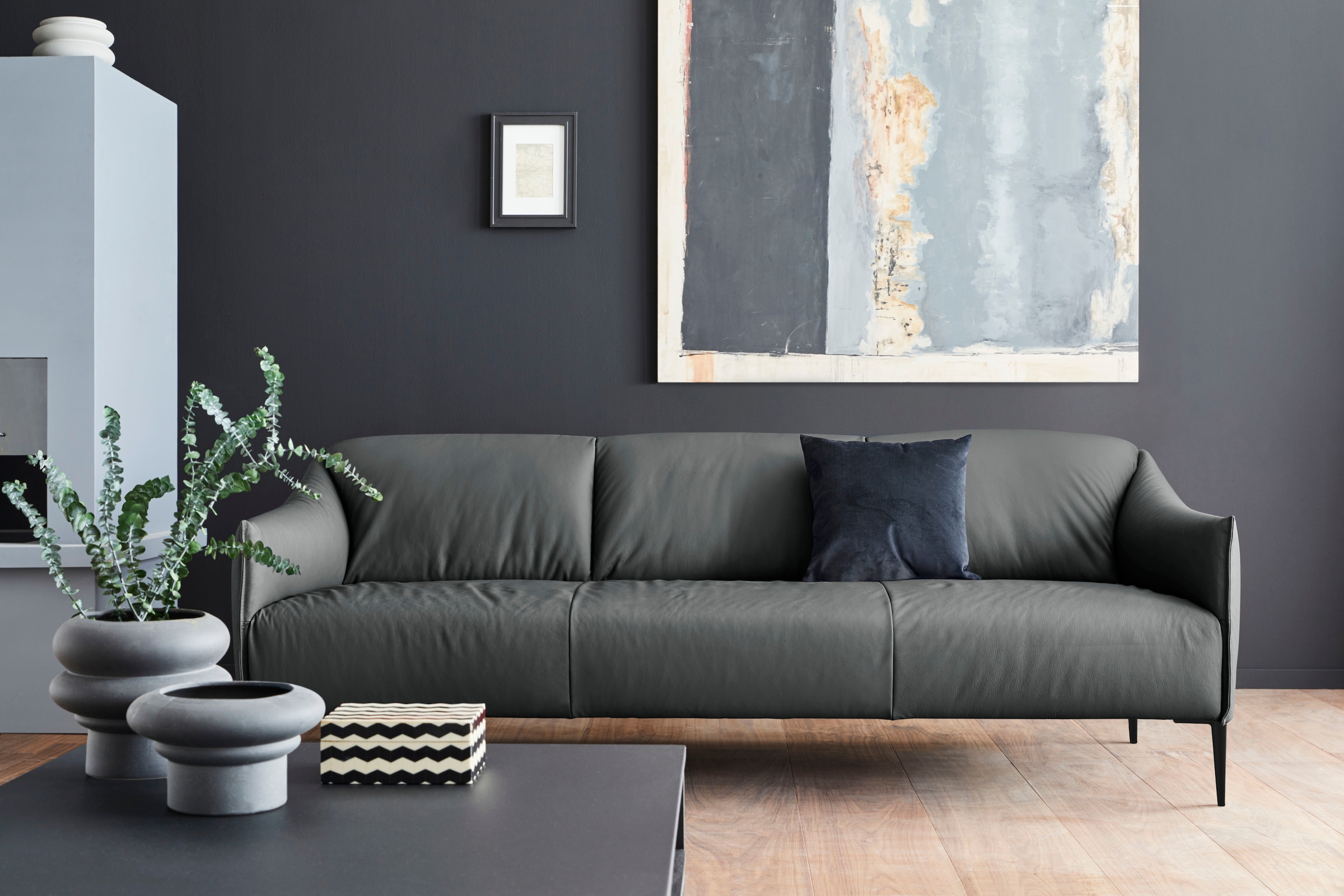 W.SCHILLIG 3-Sitzer "sally" mit Metallfüßen in Schwarz pulverbeschichtet, B günstig online kaufen