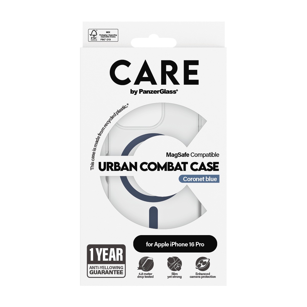 CARE by PanzerGlass Handyhülle »Urban Combat Case für Apple iPhone 16 Pro«, Backcover, Schutzhülle, Handyschutzhülle, Case, Schutzcase, stoßfest