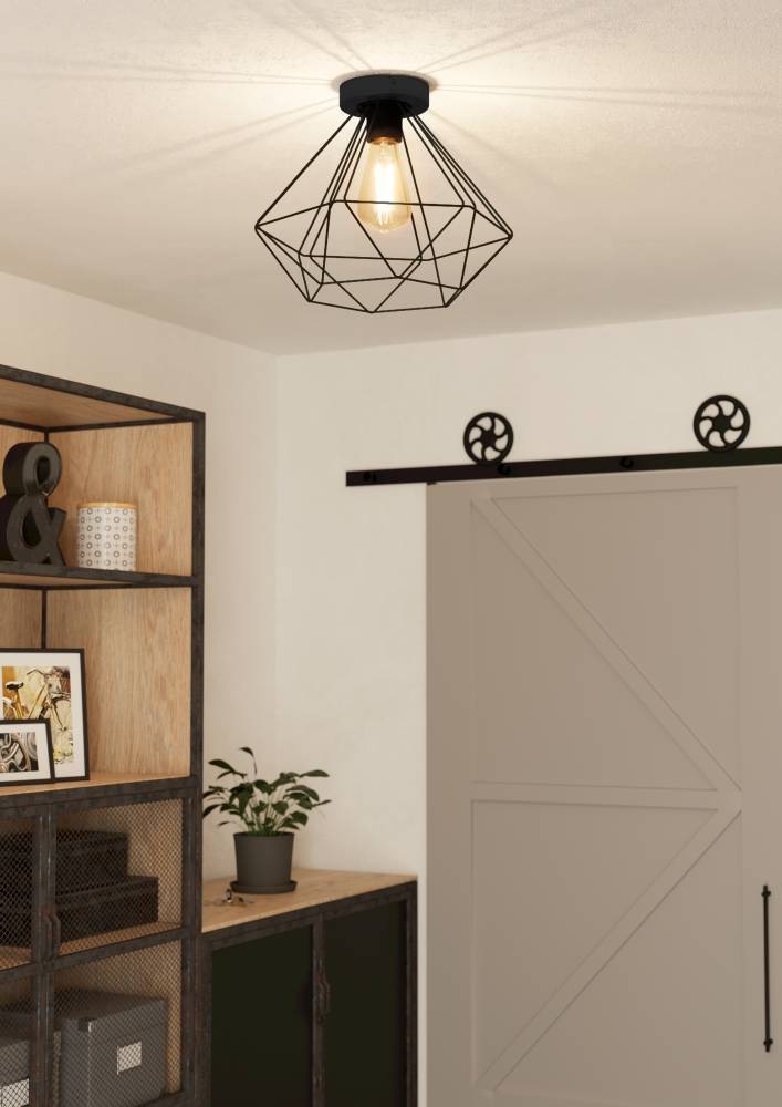 EGLO Deckenleuchte »TARBES« E27 1 Stk. Wohnzimmerlampe, Esszimmer, Flur, Dr günstig online kaufen